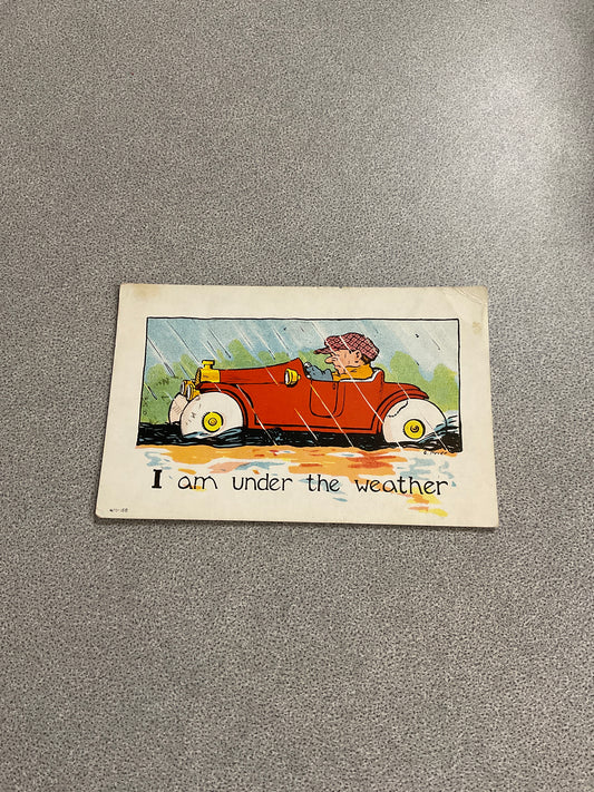 Vintage Post Card “l Am Under The Weather”