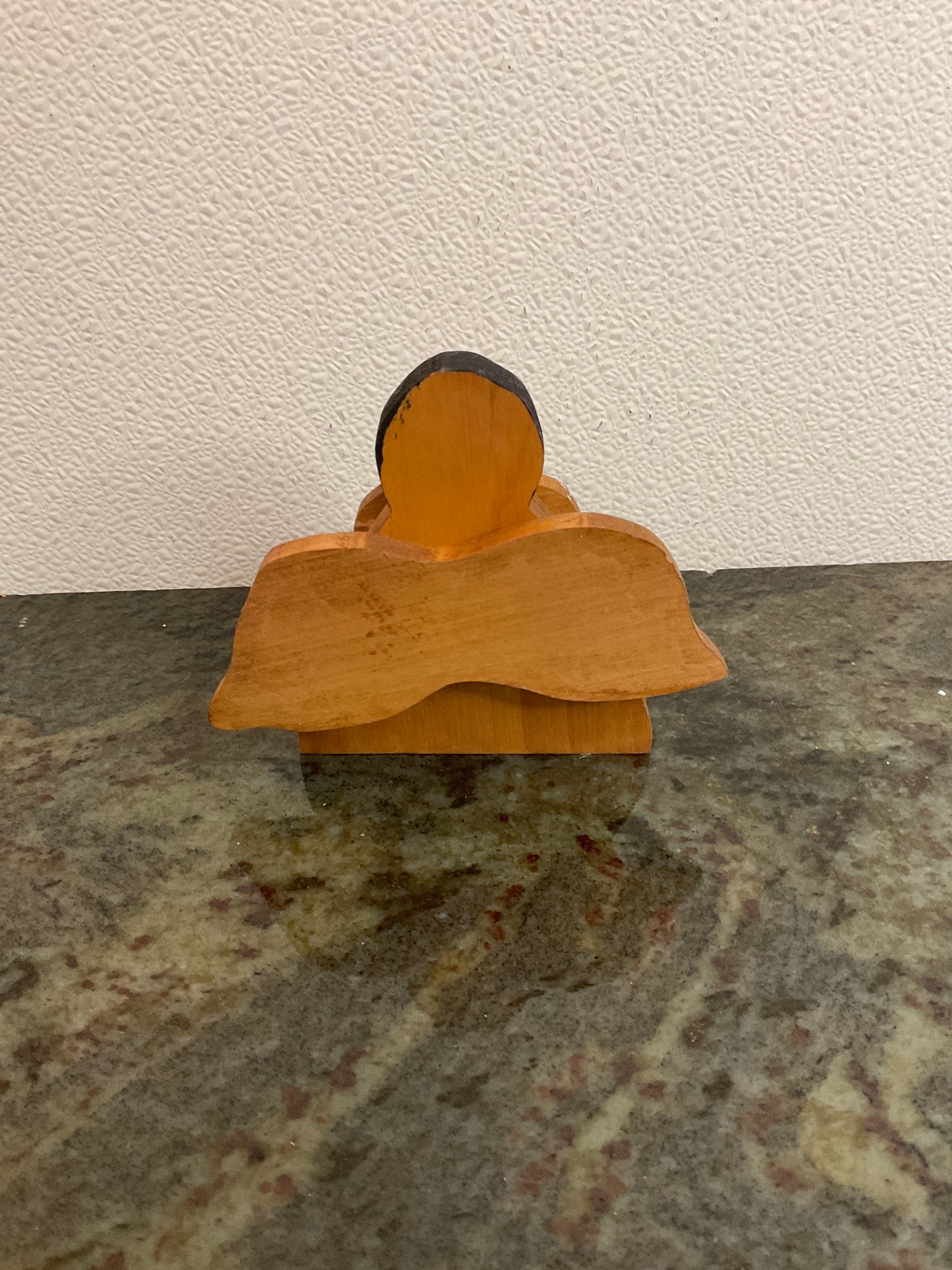 Wood Handmade Angel Painted Pink