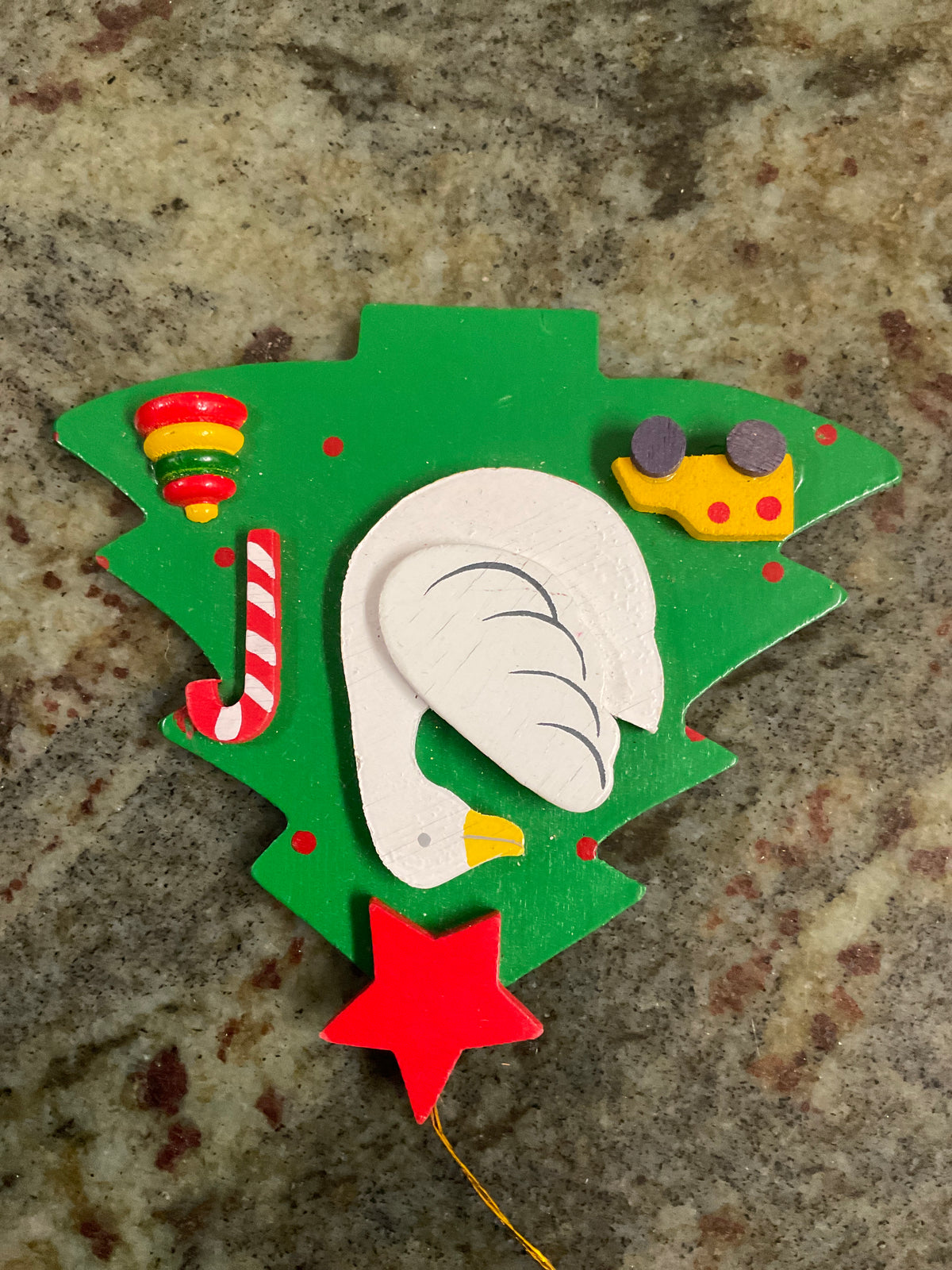 Christmas Goose In A Tree Ornament