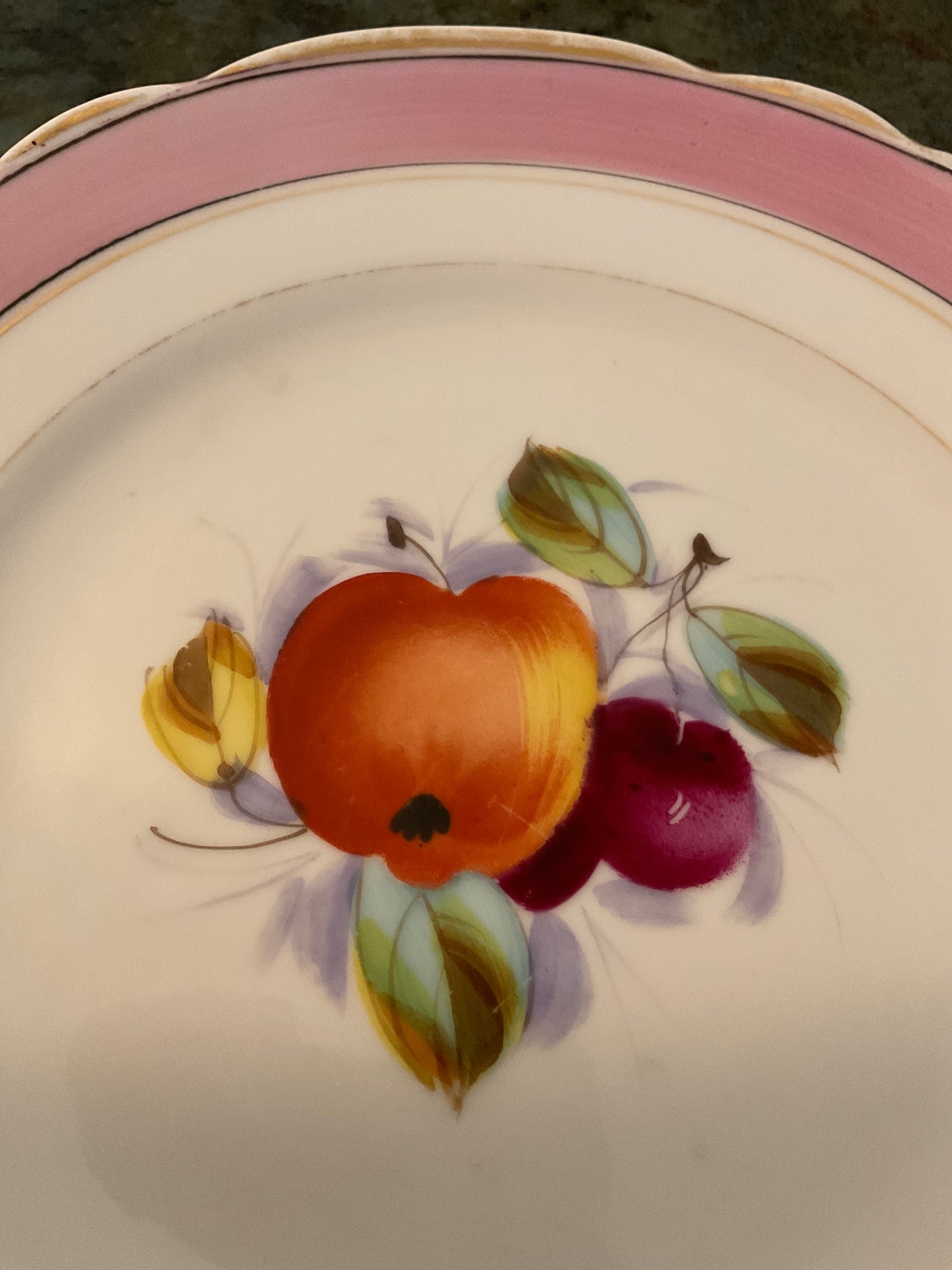 Vintage Porcelain Fruit Plate