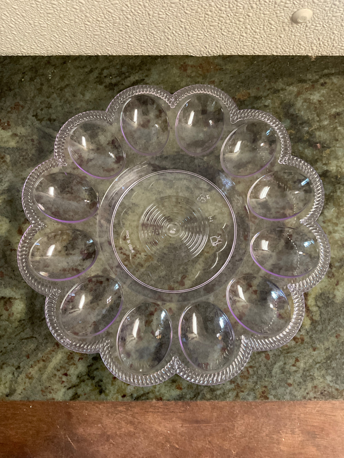 Purple Plastic Deviled Egg Tray Holder