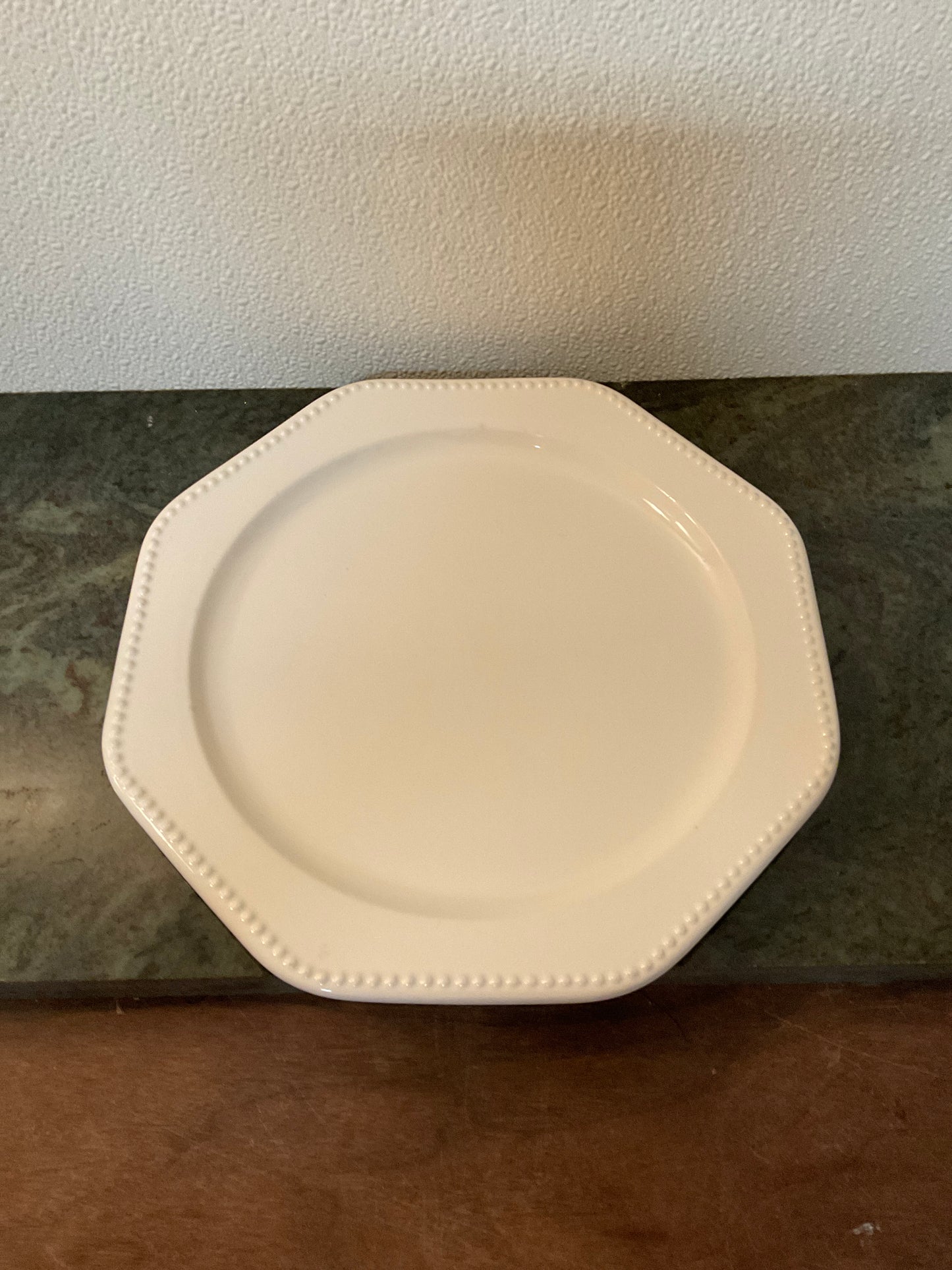 Vintage Sears Ironstone Octagon White Serving Platter