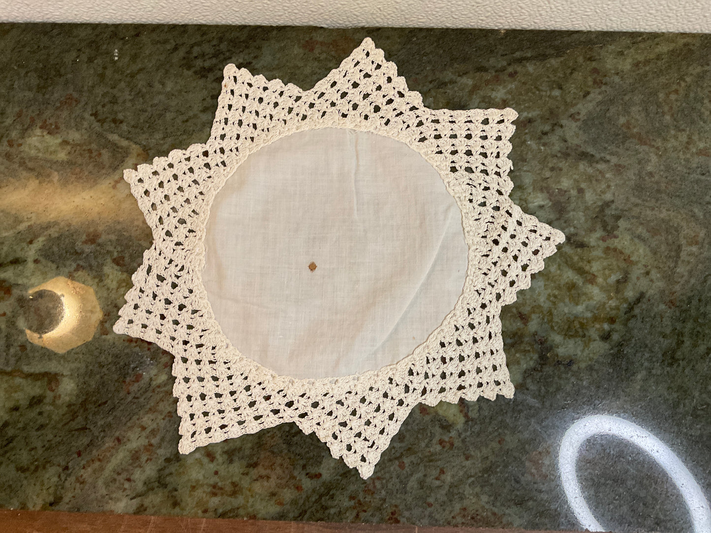 10.5” Star Doily with Cotton Cloth Center