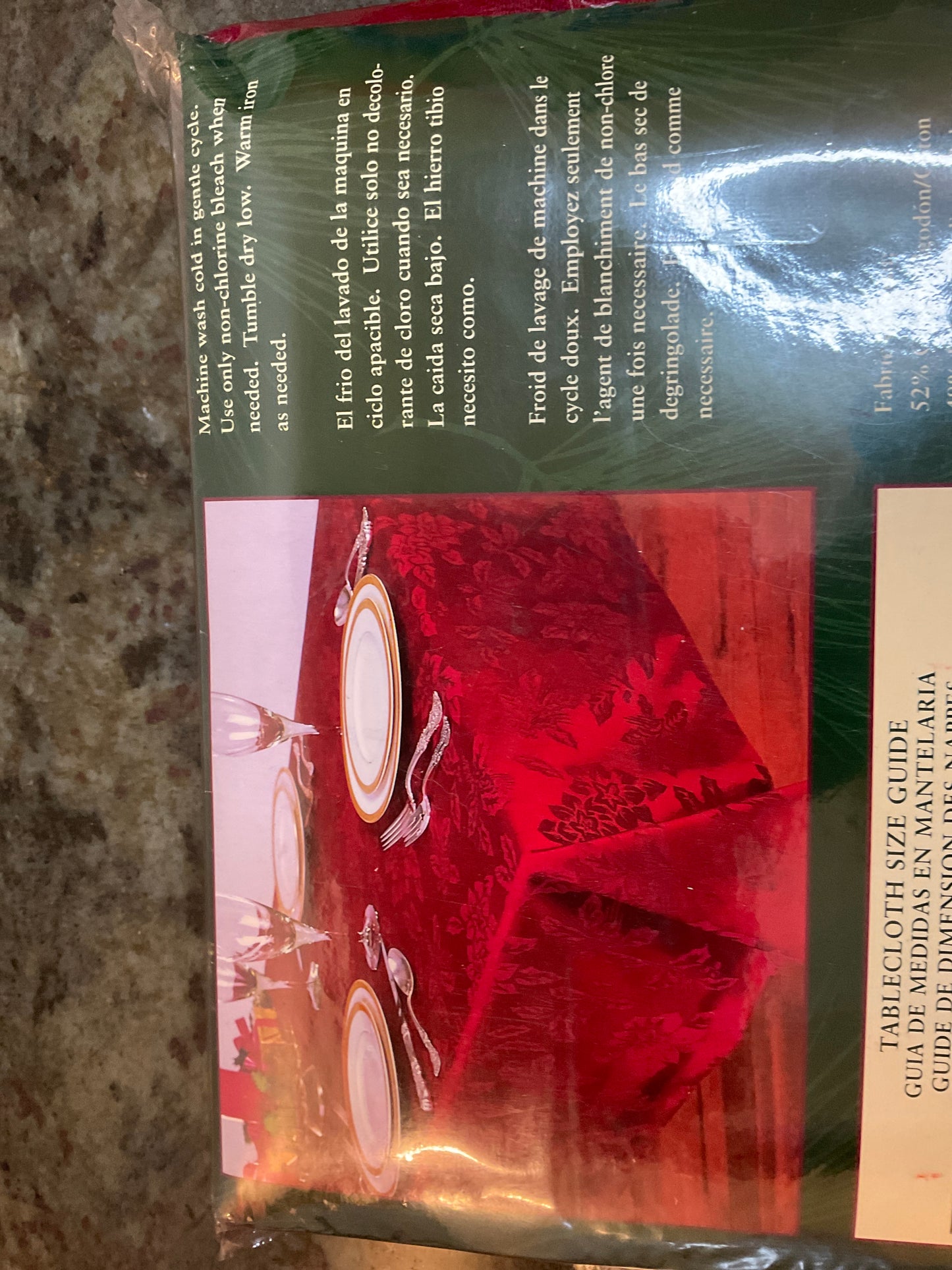 New Holiday Red 70”x108” Oval Tablecloth