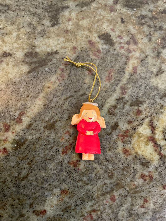 Vintage Hand Painted Angel Ornament