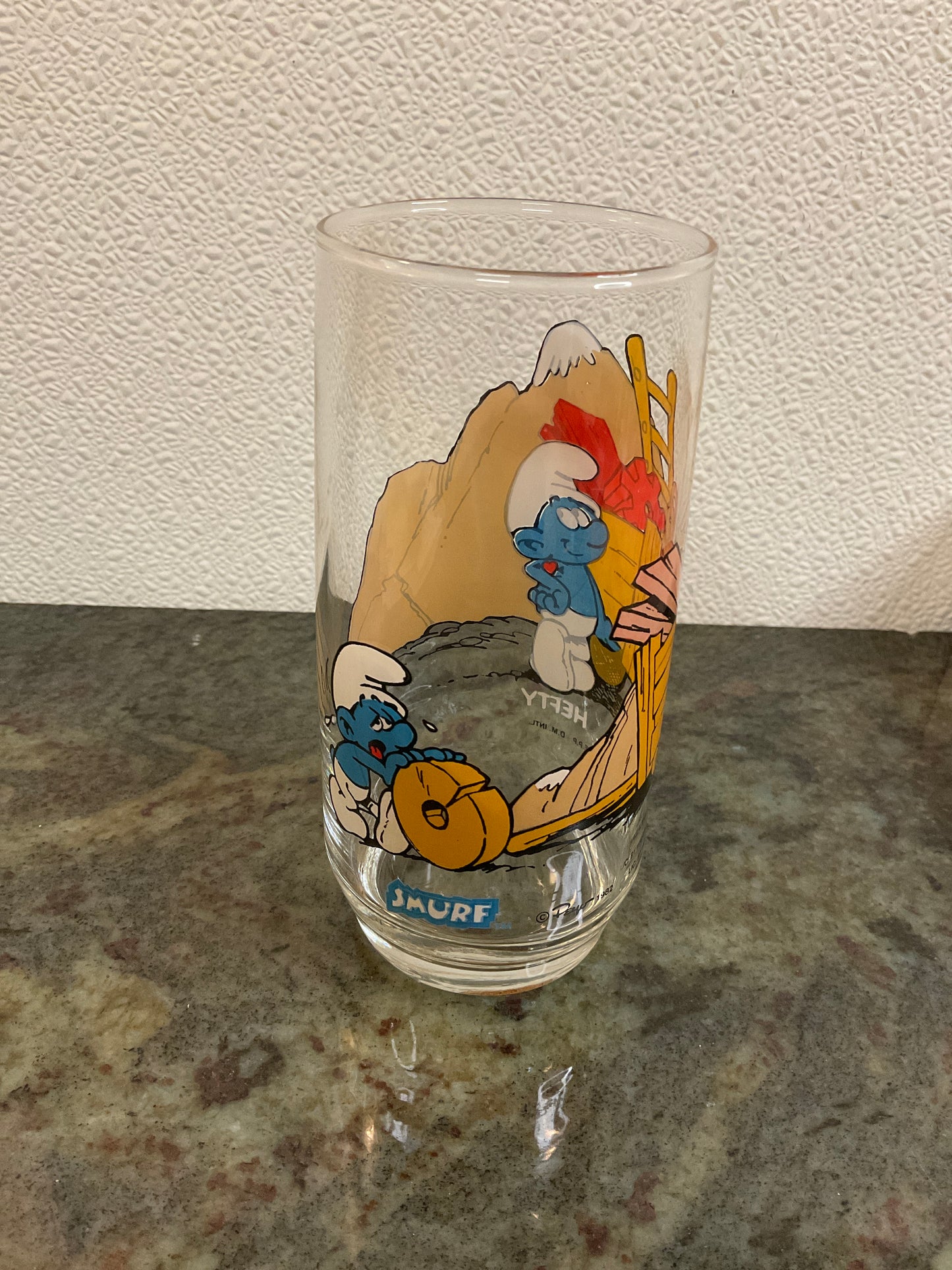 Vintage “ Hefty” Smurf Collectible Glass