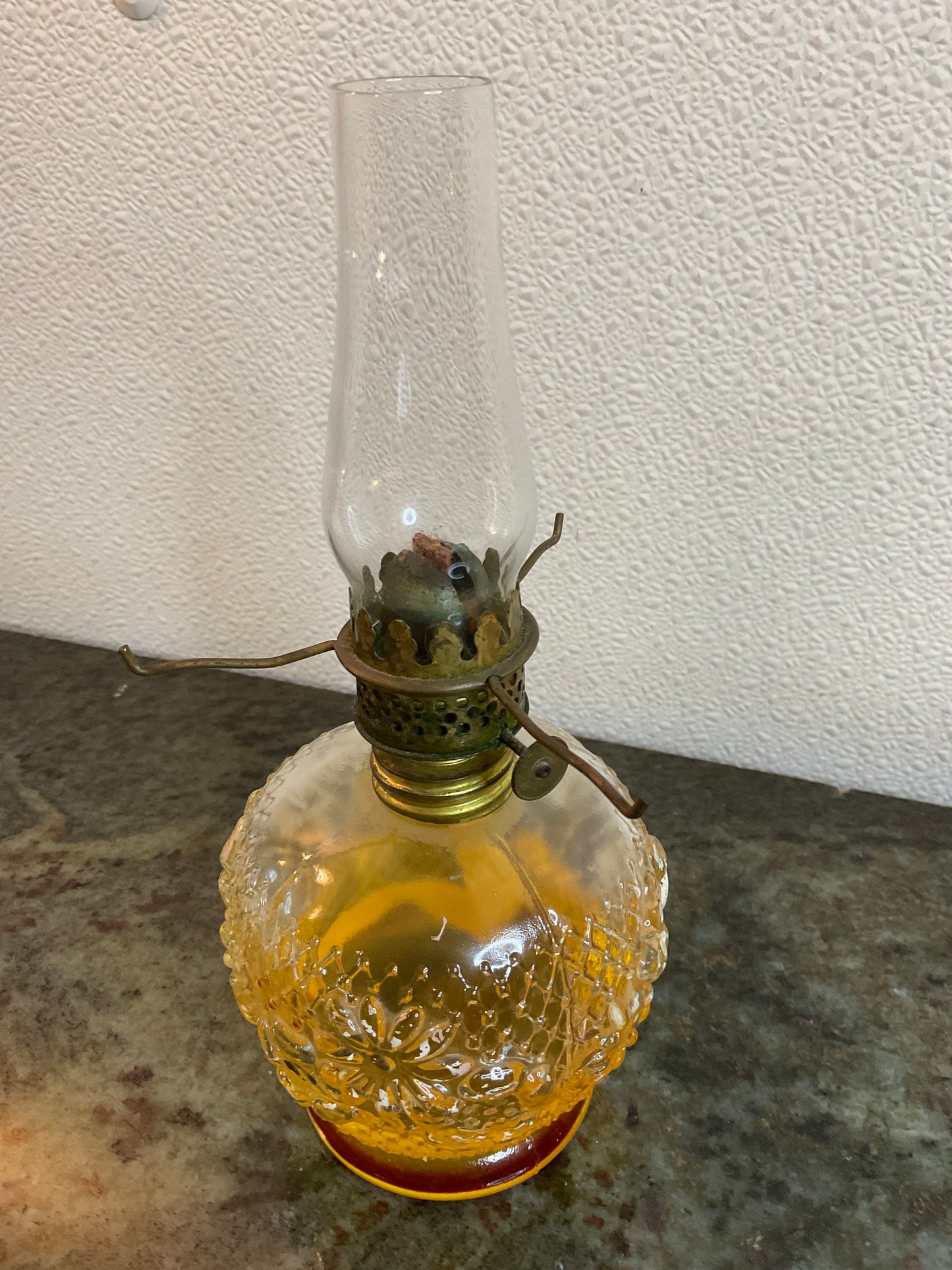 8.25” H Oil Lamp w/chimney