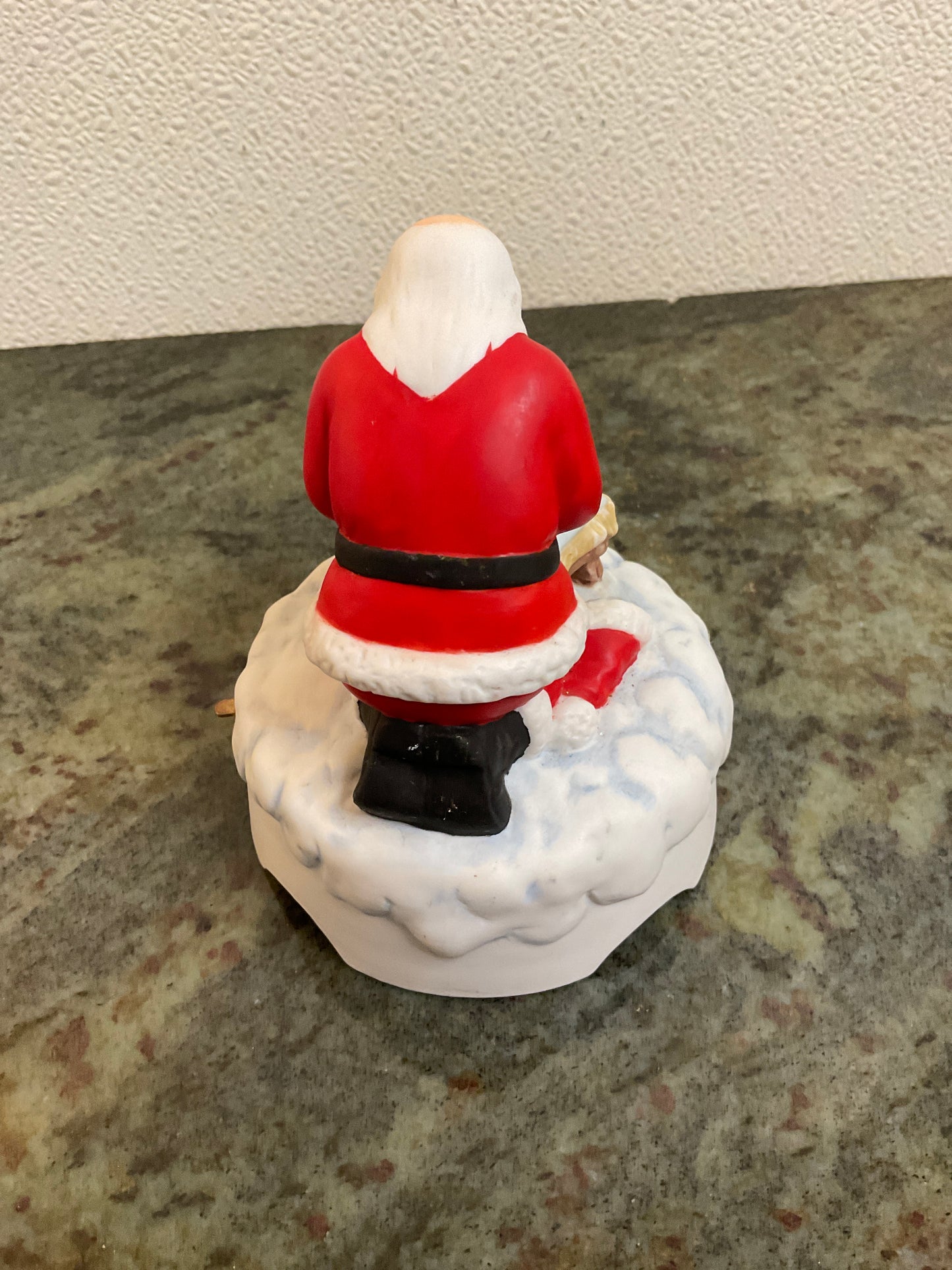 Santa Kneeling with Baby Jesus music box