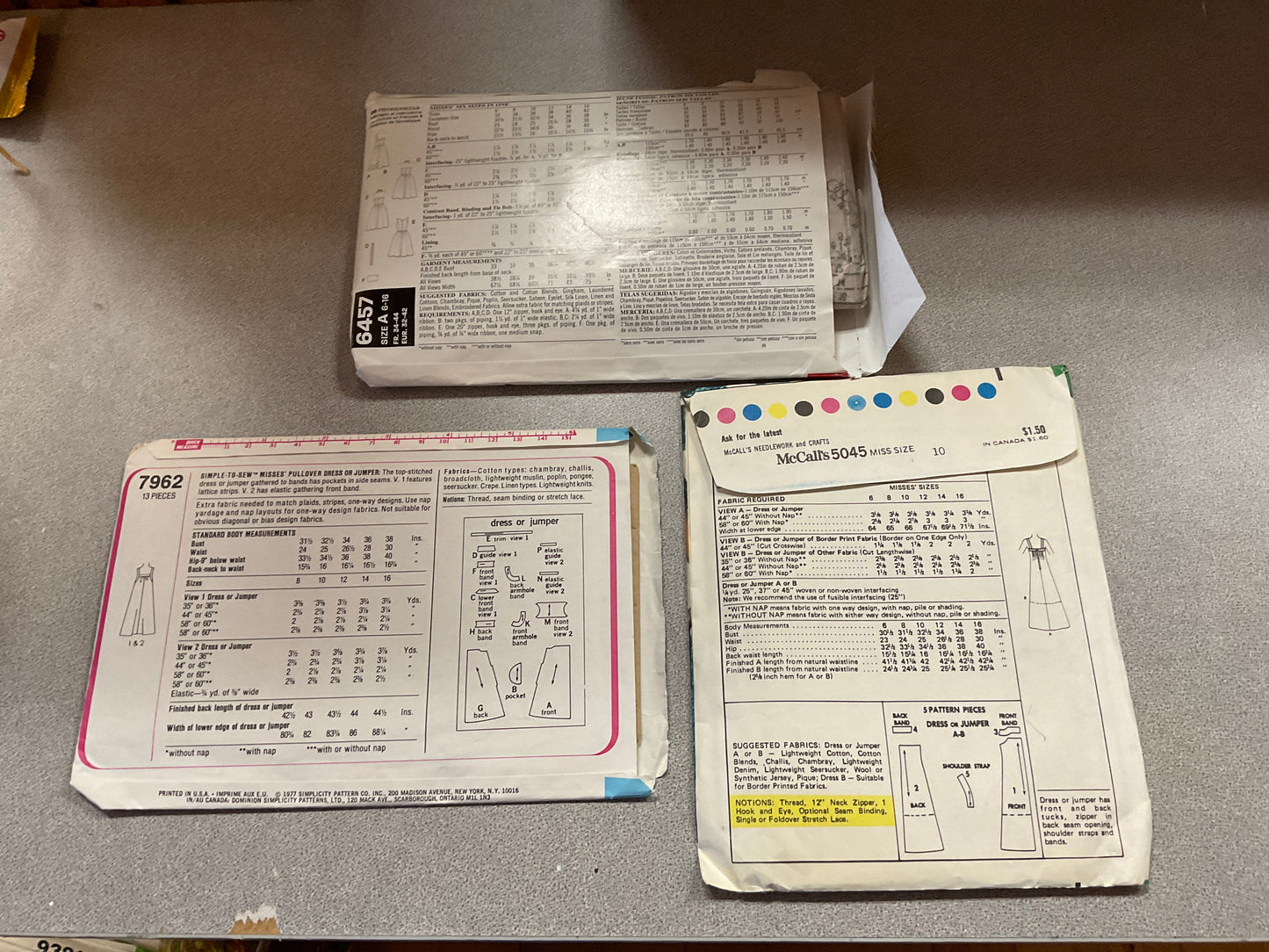 Bundle of 3 Sewing Patterns