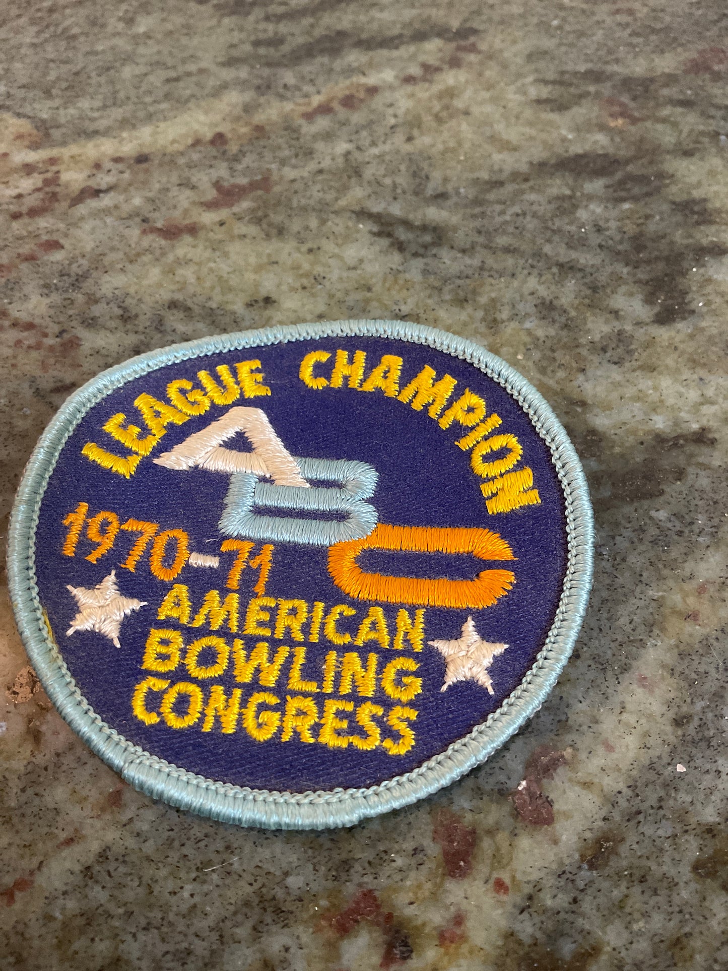 Vintage League Champion Bowling Patch