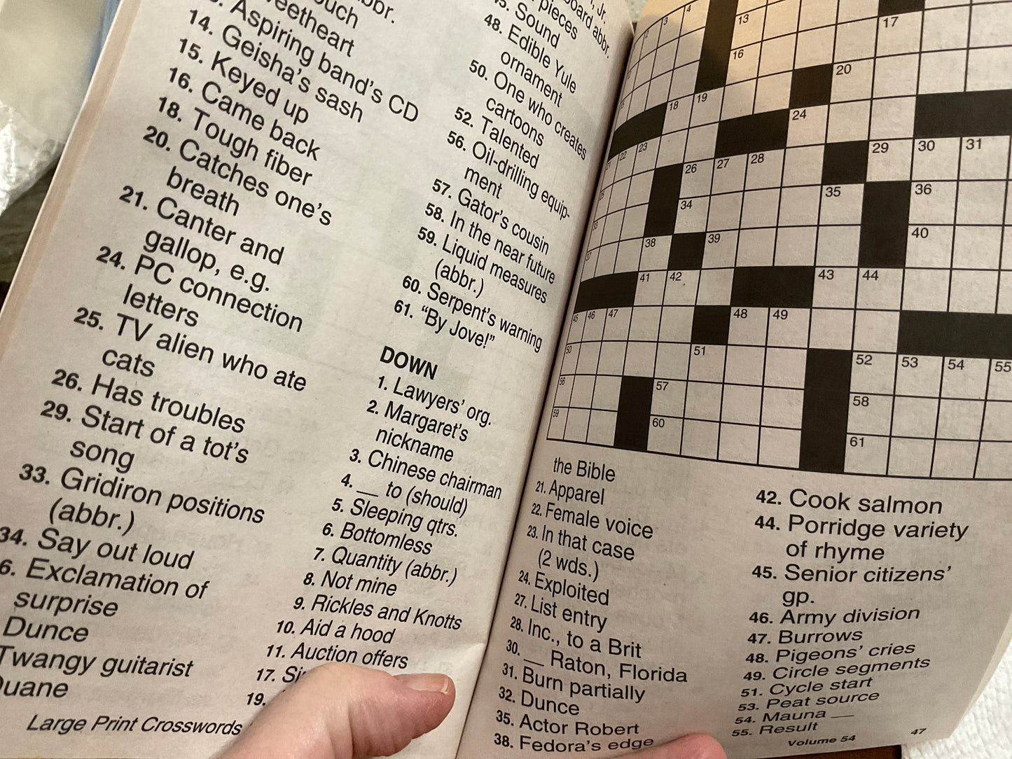 Large Print Crosswords Special