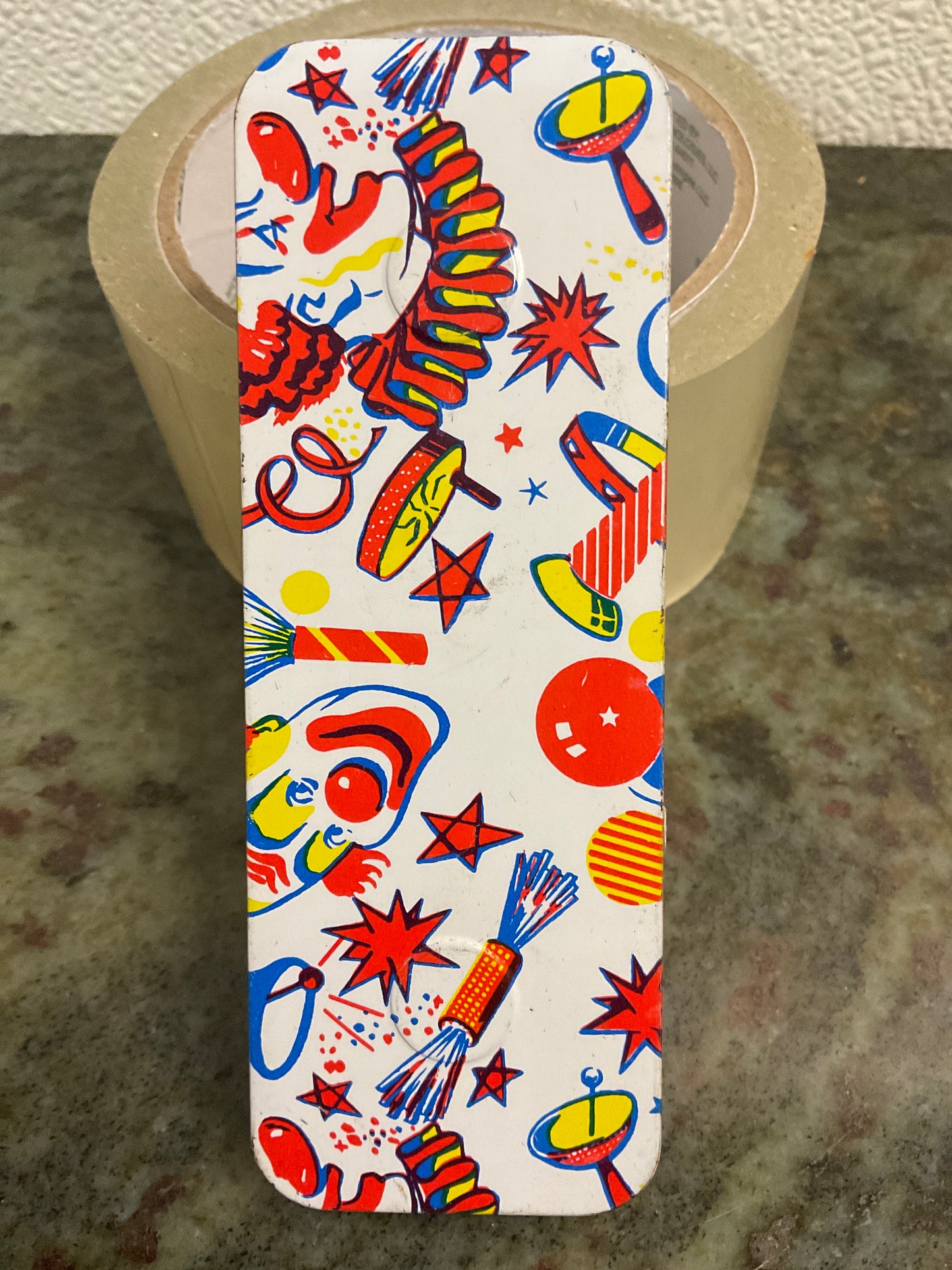 Metal Noise Maker w/Clowns