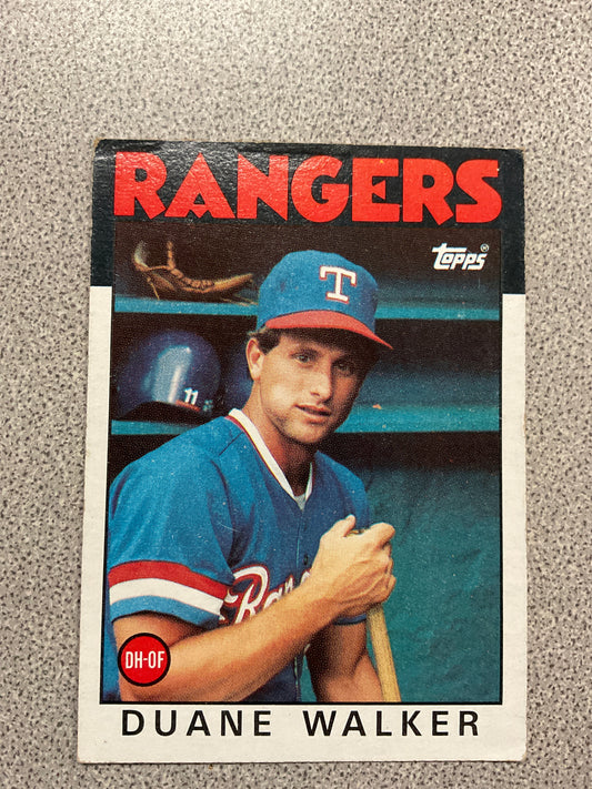 Baseball Card Duane Walker