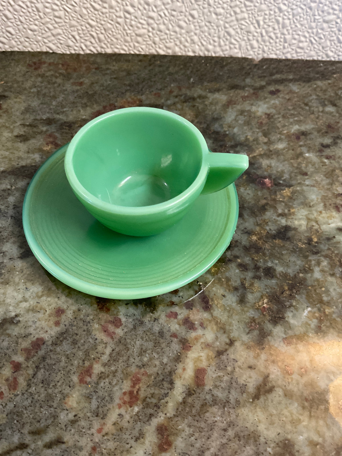 Child’s Jadite Tea Cup and Saucer