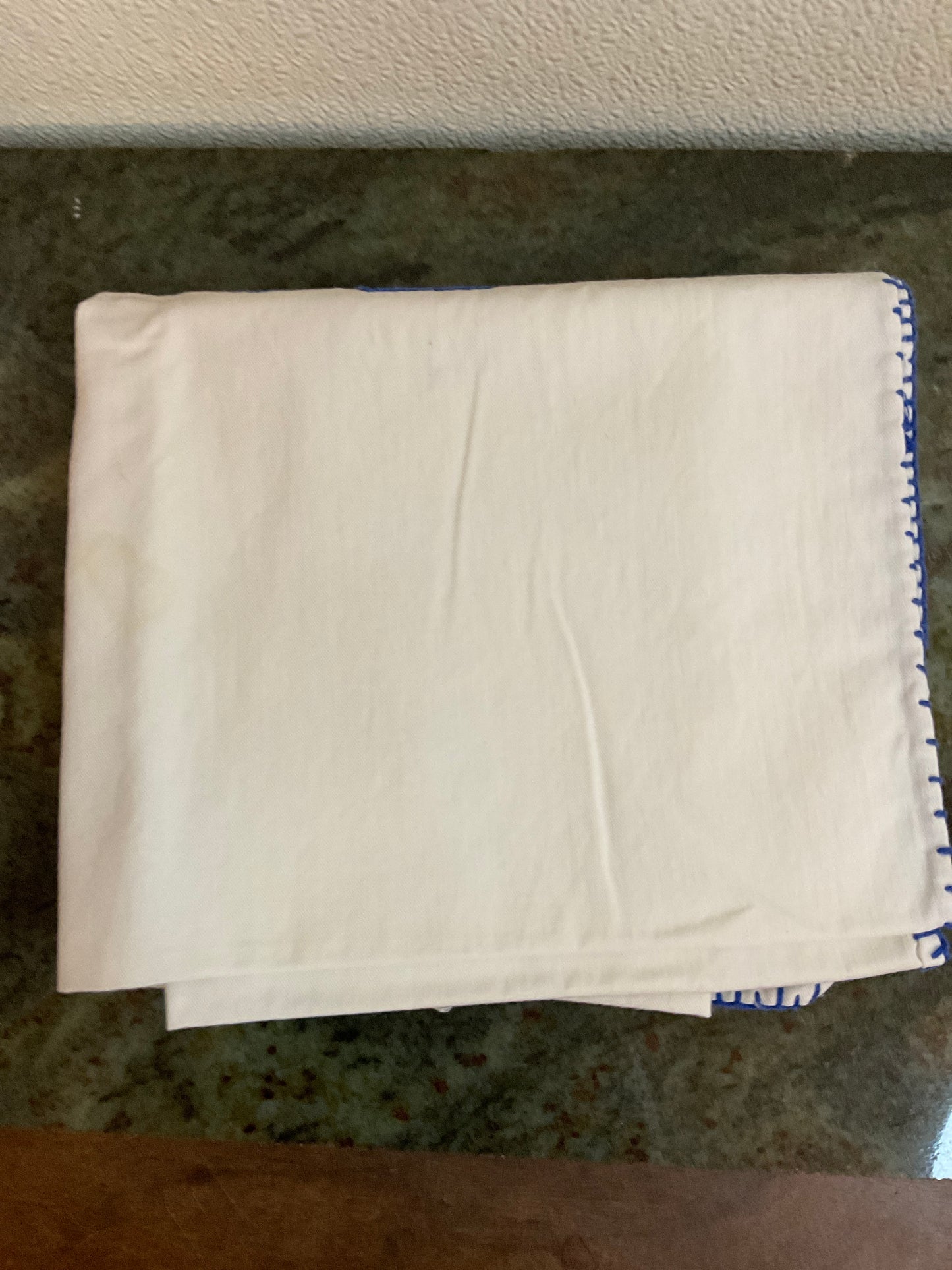 Vintage Embroidery Card Tablecloth