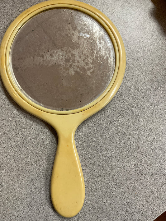 Vintage Celluloid Hand Mirror