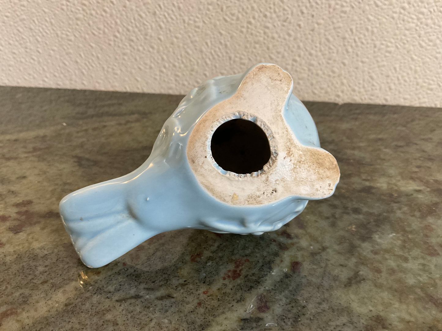Light Blue Ceramic Bird Figurine