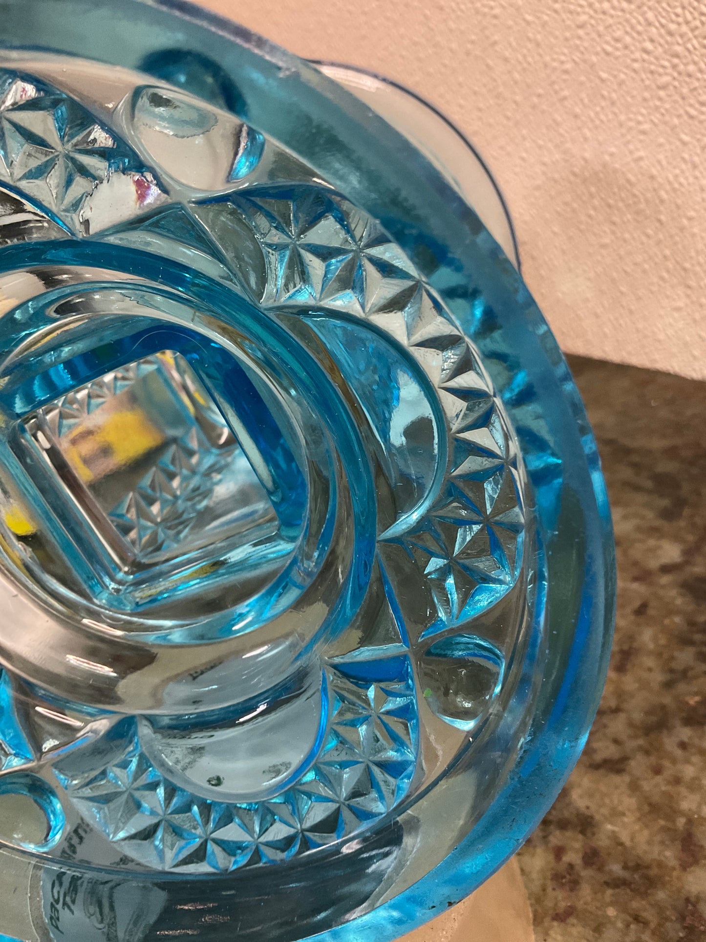‘Electric’ Oil Lamp Blue Glass