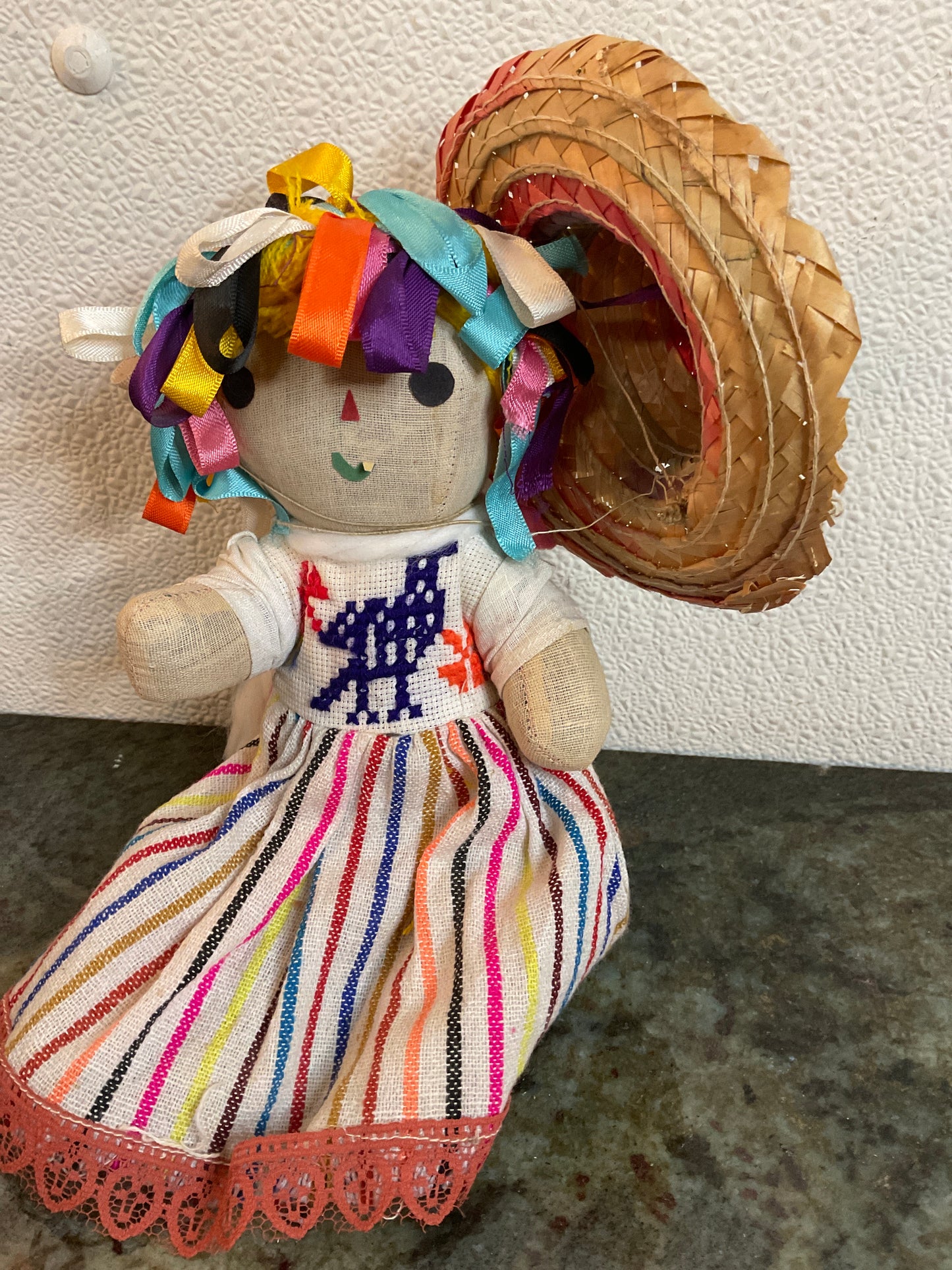 Handmade Mexican Folk Art Rag Doll