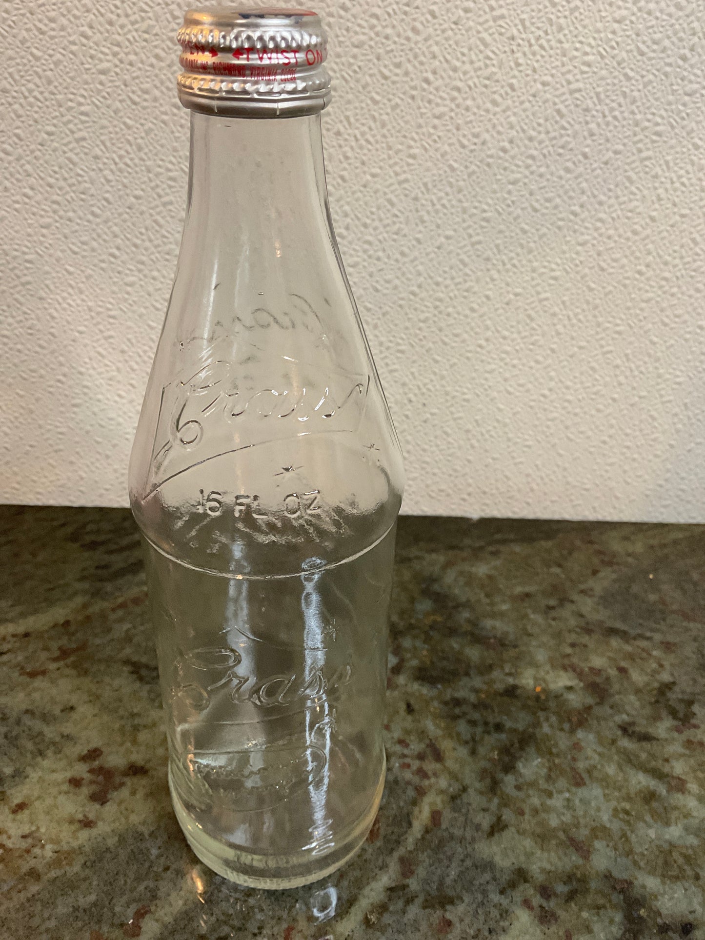 Vintage Crass Red Cream Soda Bottle