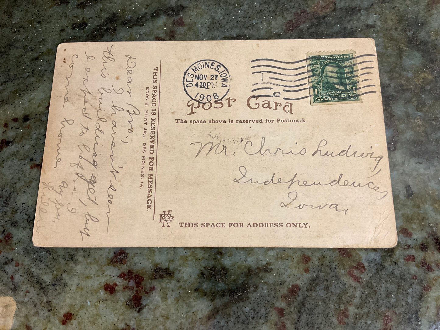 Iowa State Capital Post Card 1908