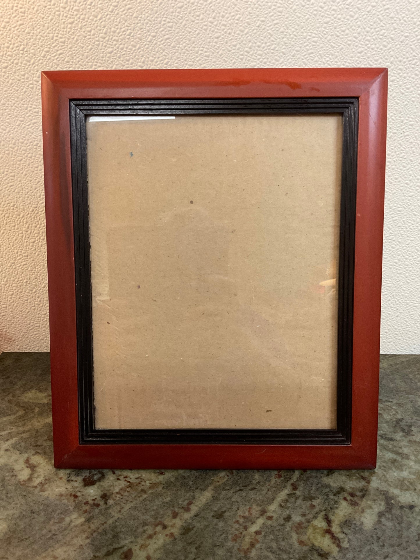 Reddish/Black Wood Frame Glass/Easel Back