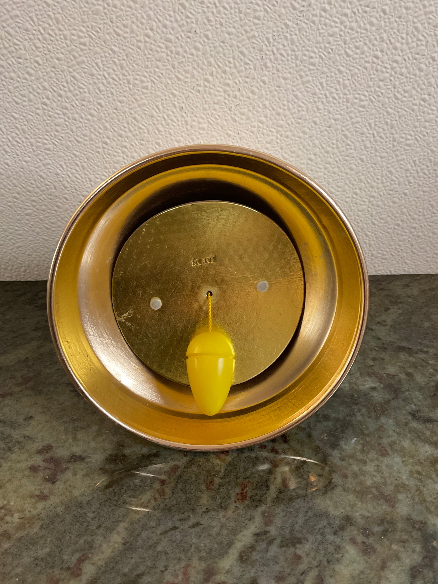 Vintage Metal Bell with pull string to play Music