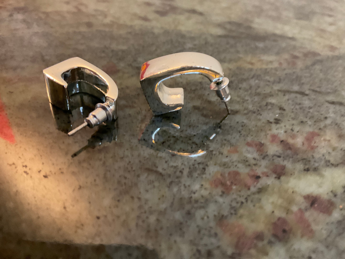 Silver Toned Hoop Earrings