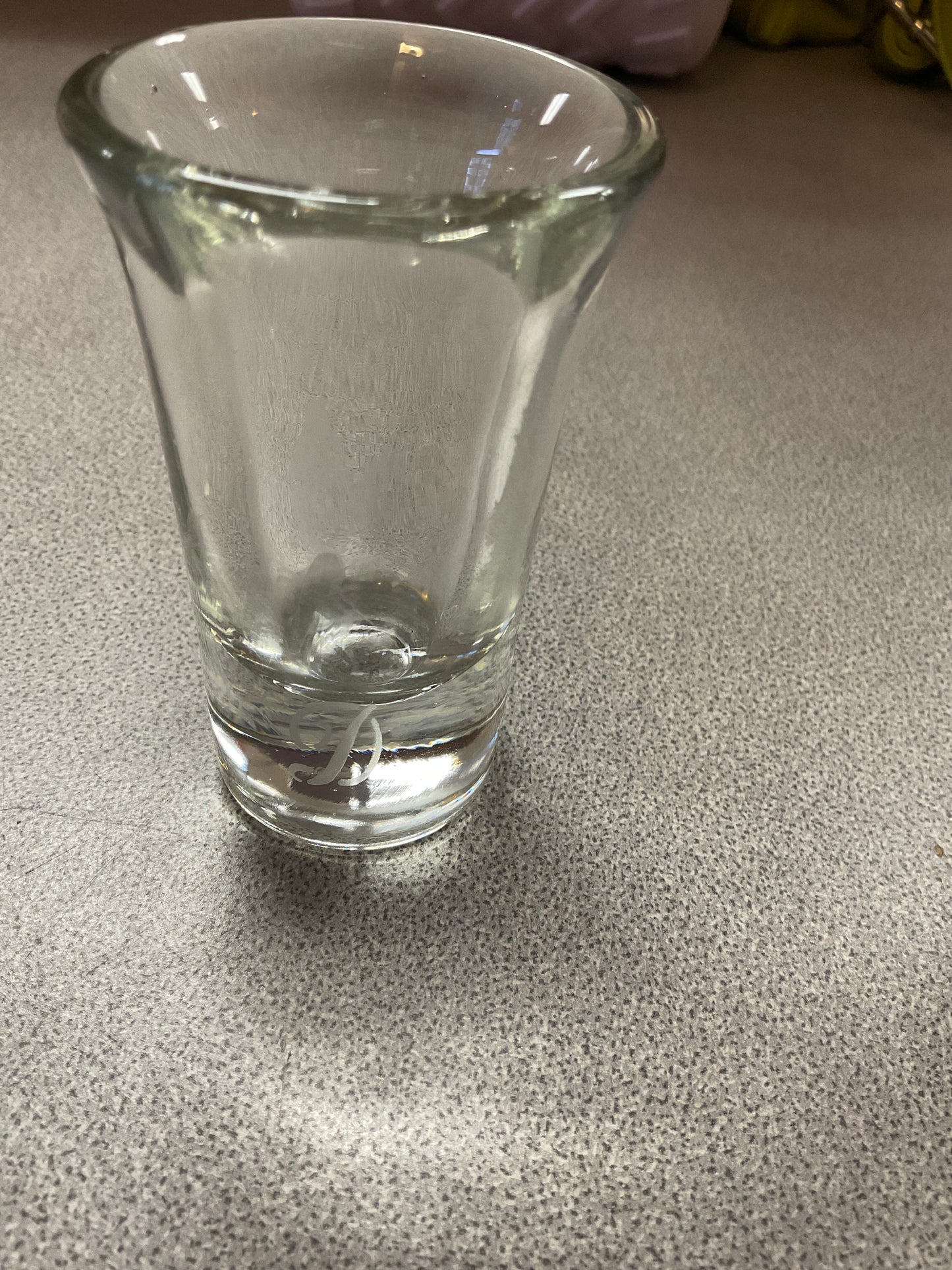 Monogrammed “ D” shot glass
