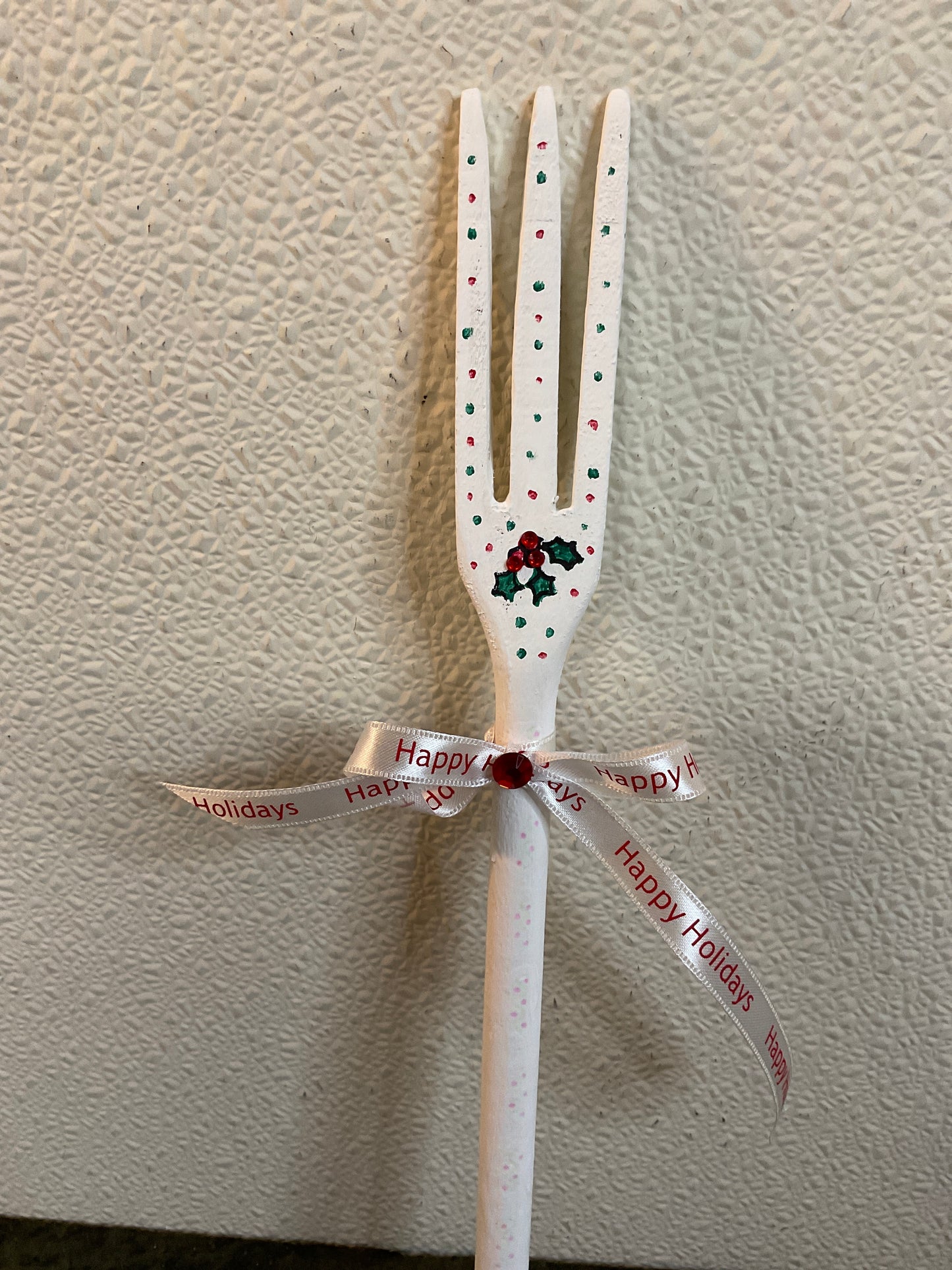 12” Wood Happy Holidays Forl