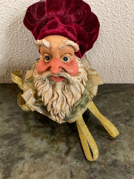 Vintage Resin Santa Decoration