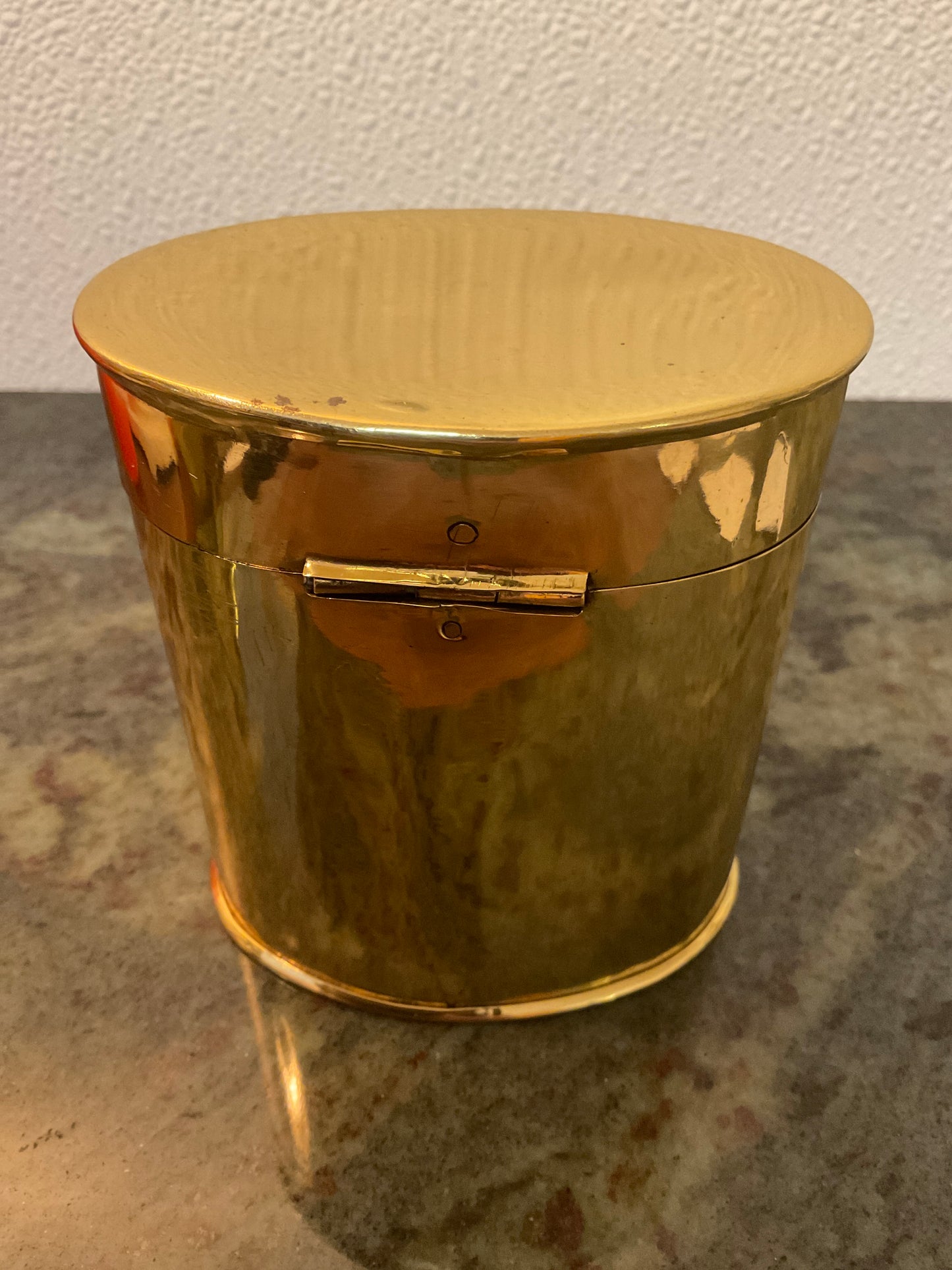 Brass Trinket Canister w/Butterfly Emblem