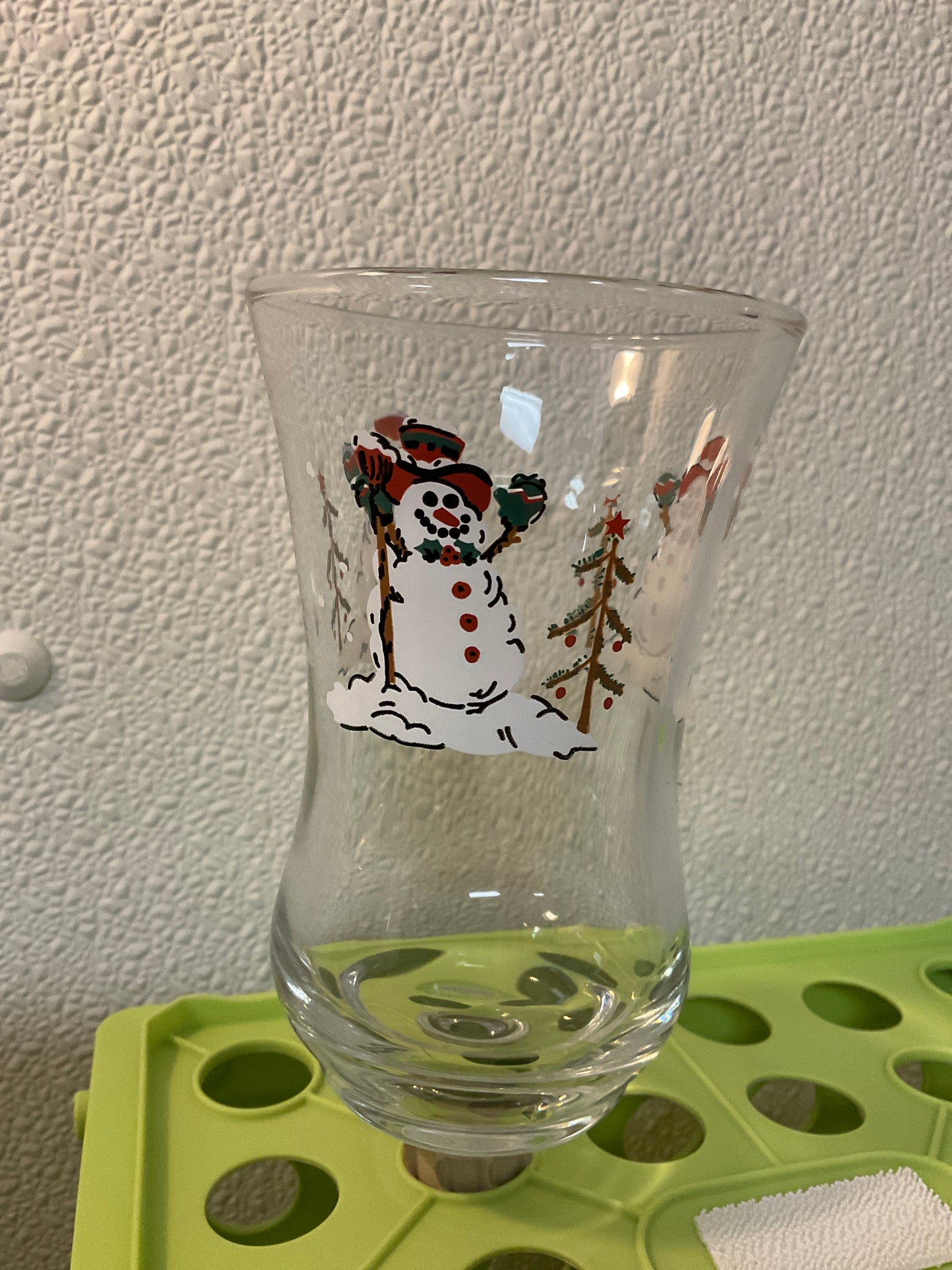 Home Interior Snowman Clear Votive Cup Set of 4