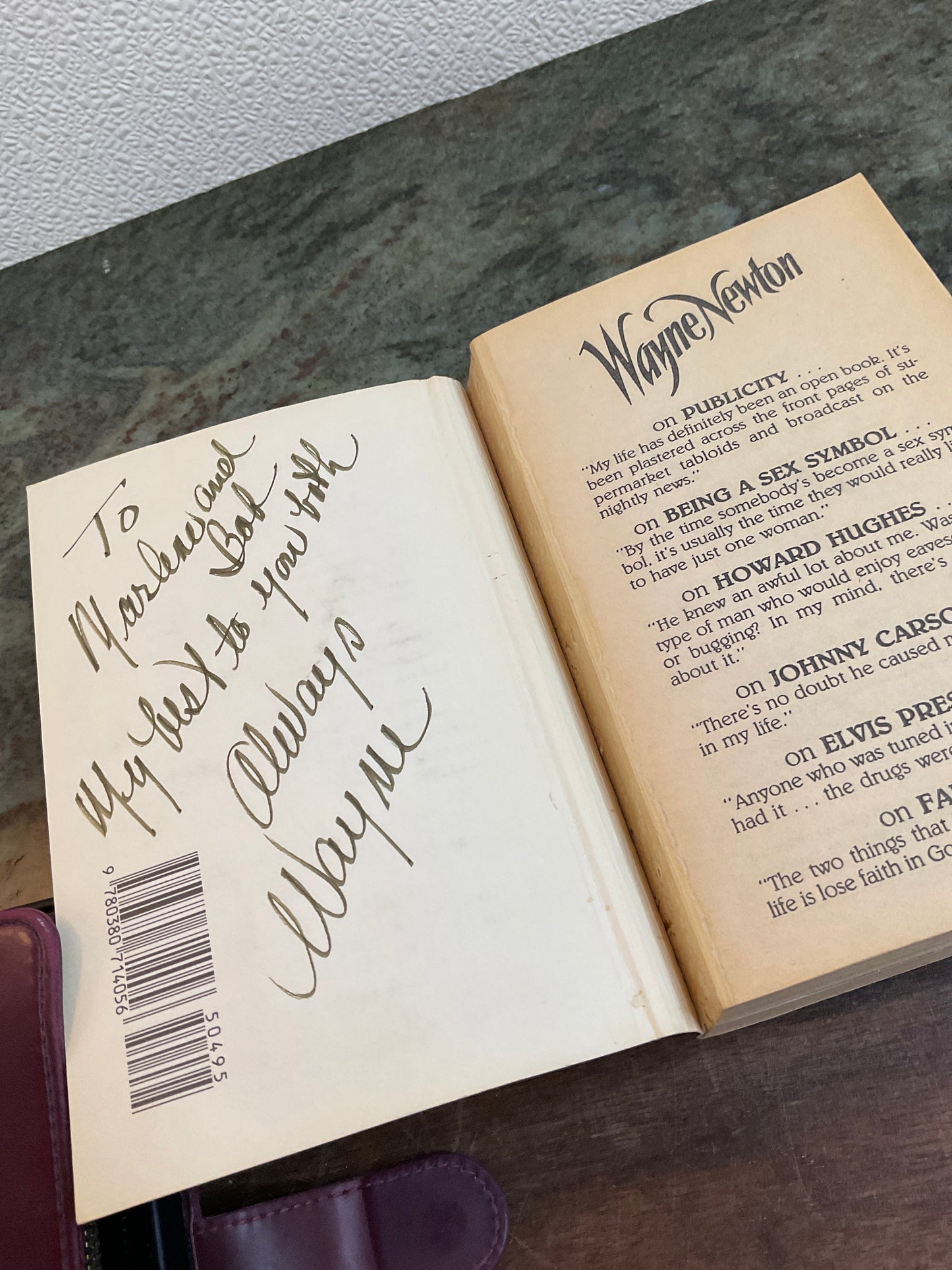 Paperback ‘Wayne Newton Once Before I Go’  1989
