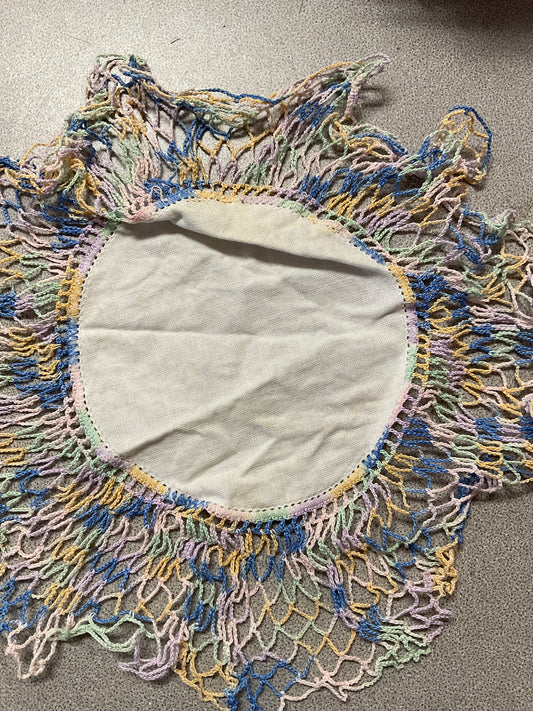 Vintage Variegated Crochet Doily