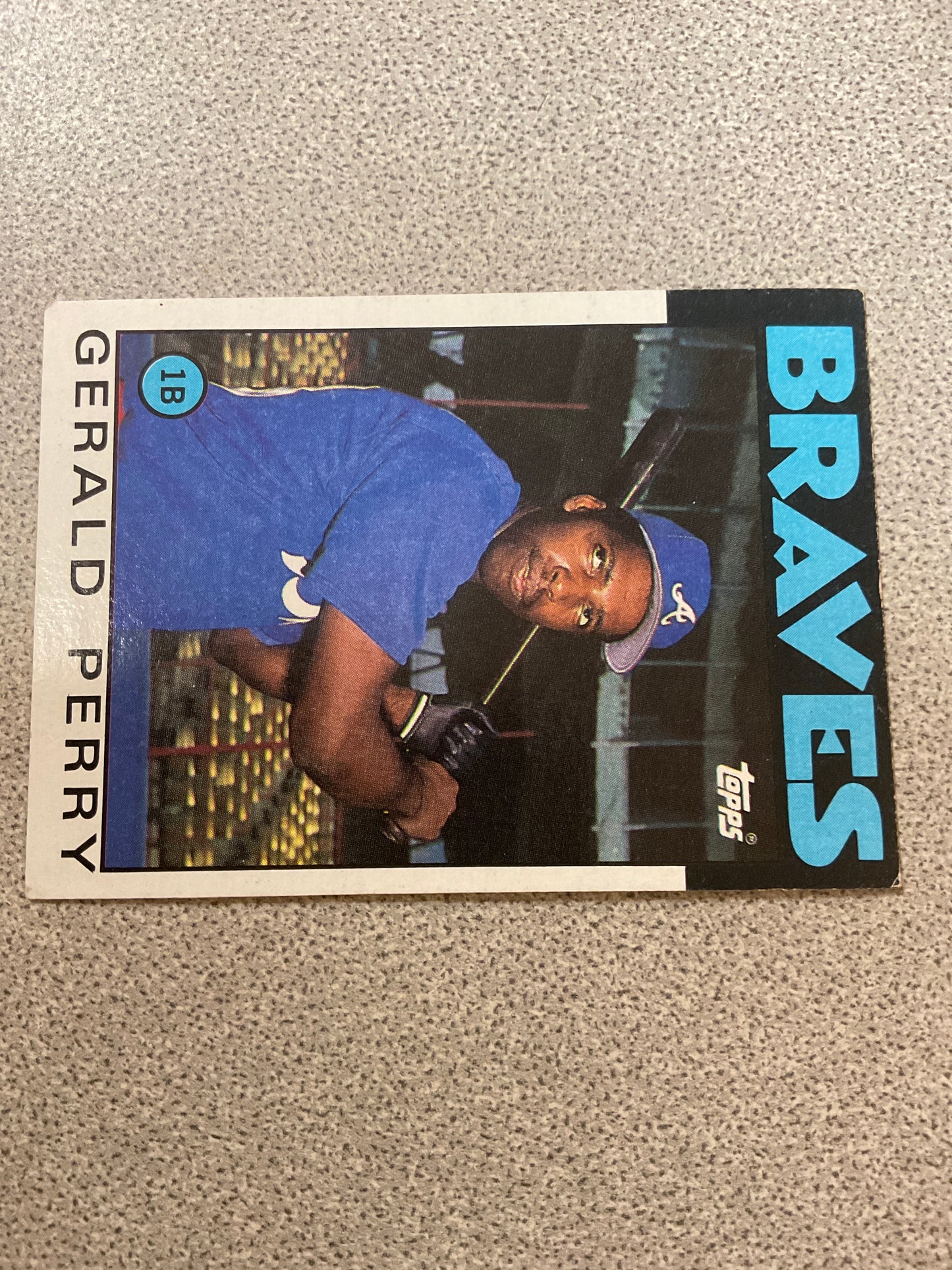 Baseball Card Gerald Perry