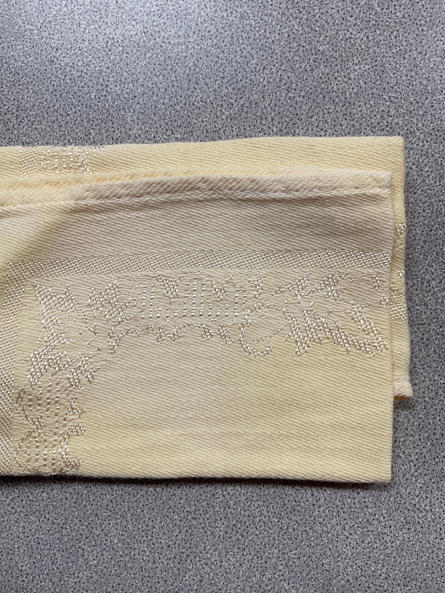 Small light Yellow Damask Napkin