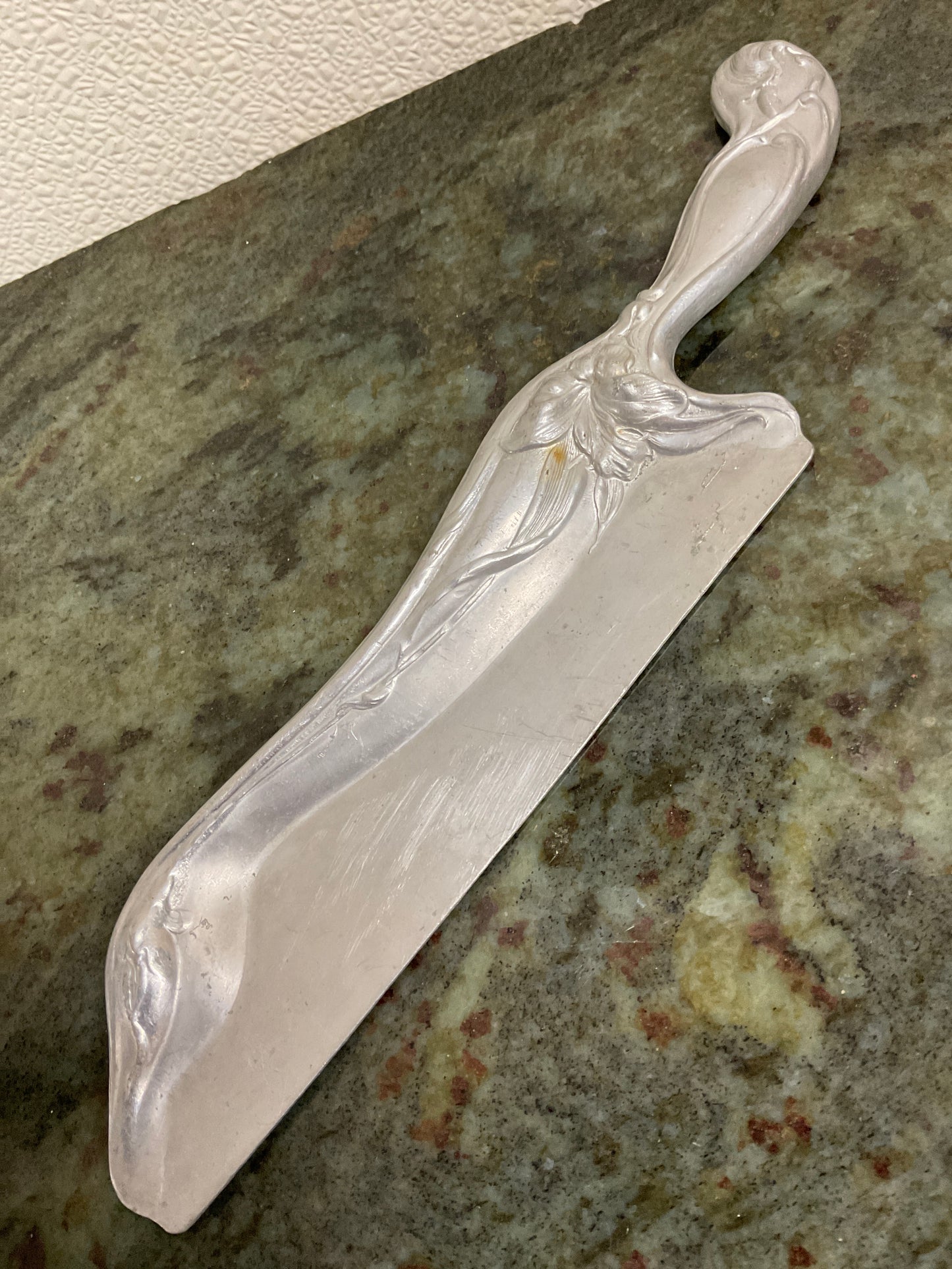 Vtg Aluminum Dustpan Crumb Scraper
