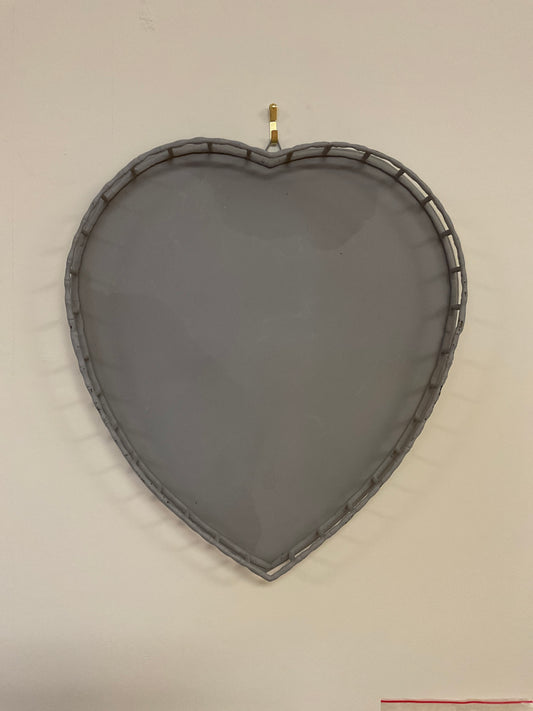 Metal Heart Painted Gray