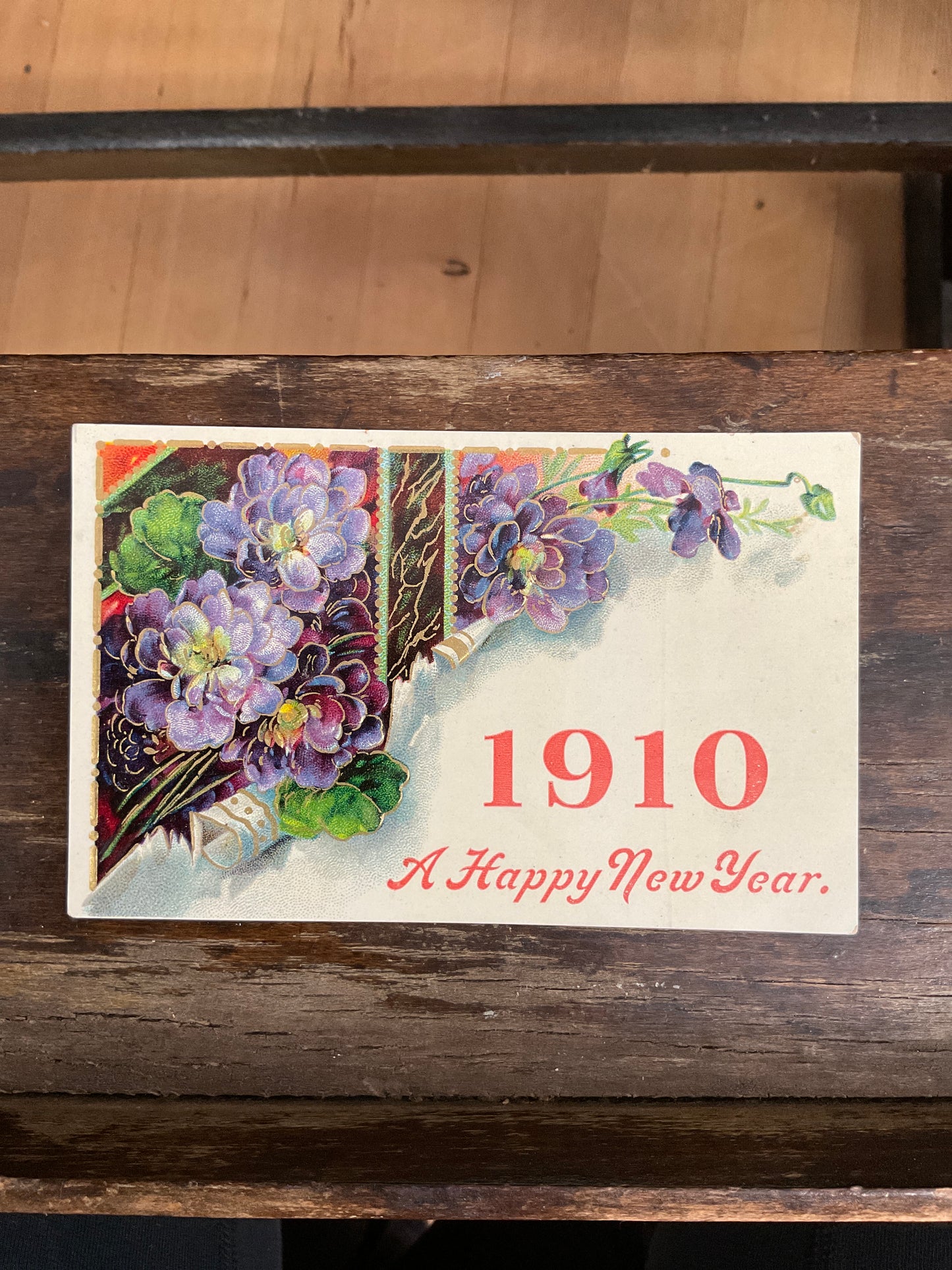 Antique Post Card- 1910 New Year