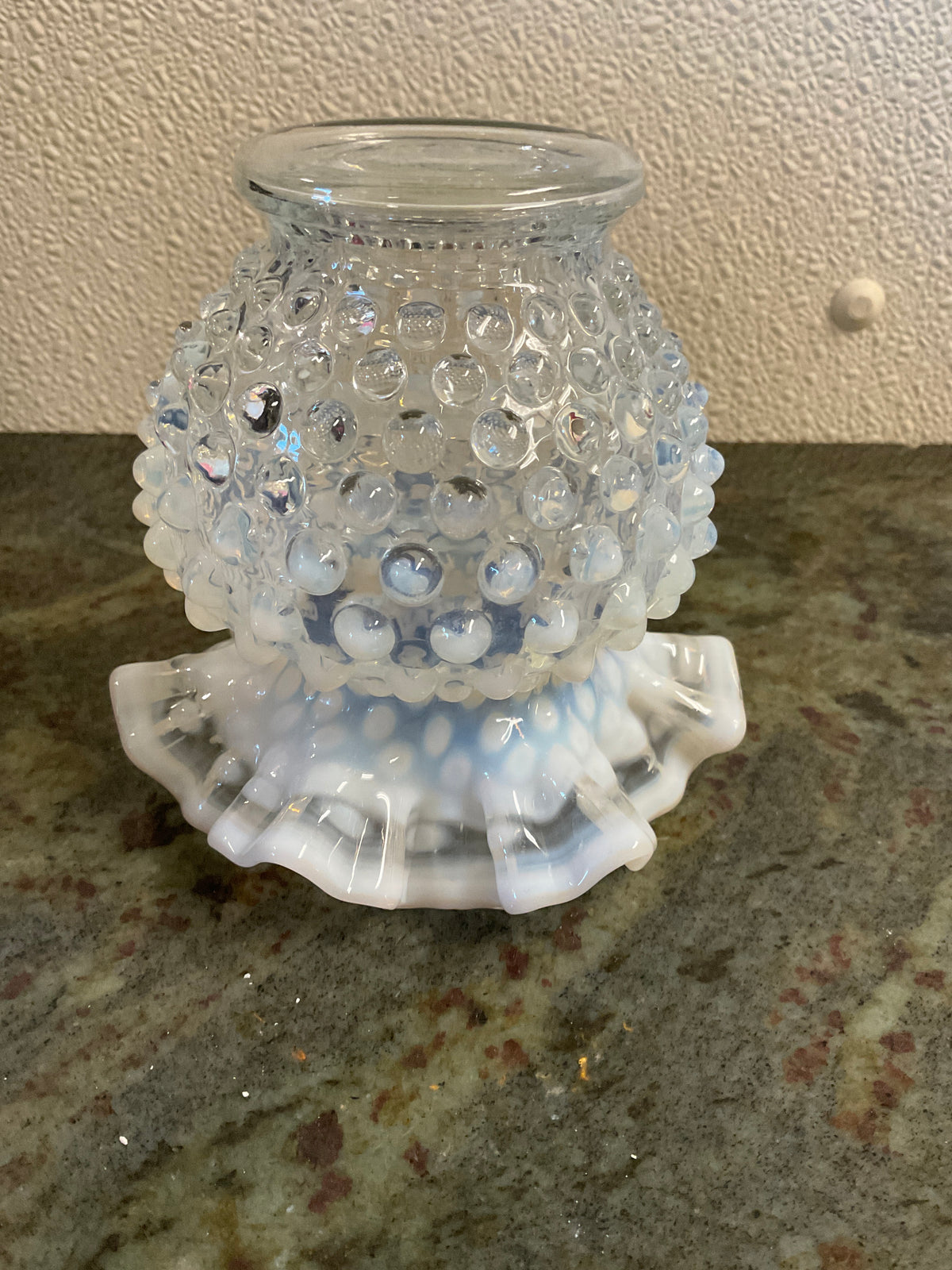 Fenton Hobnail Opalescent Rose Bowl