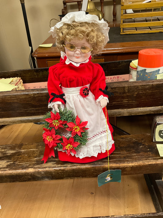 Mrs. Clause Porcelain Doll