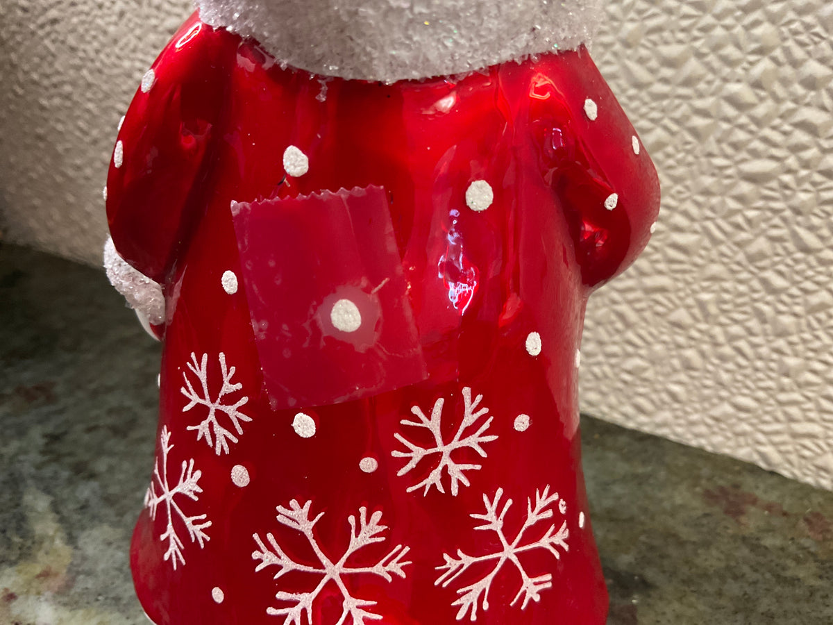 Pier One Santa Glass Ornament
