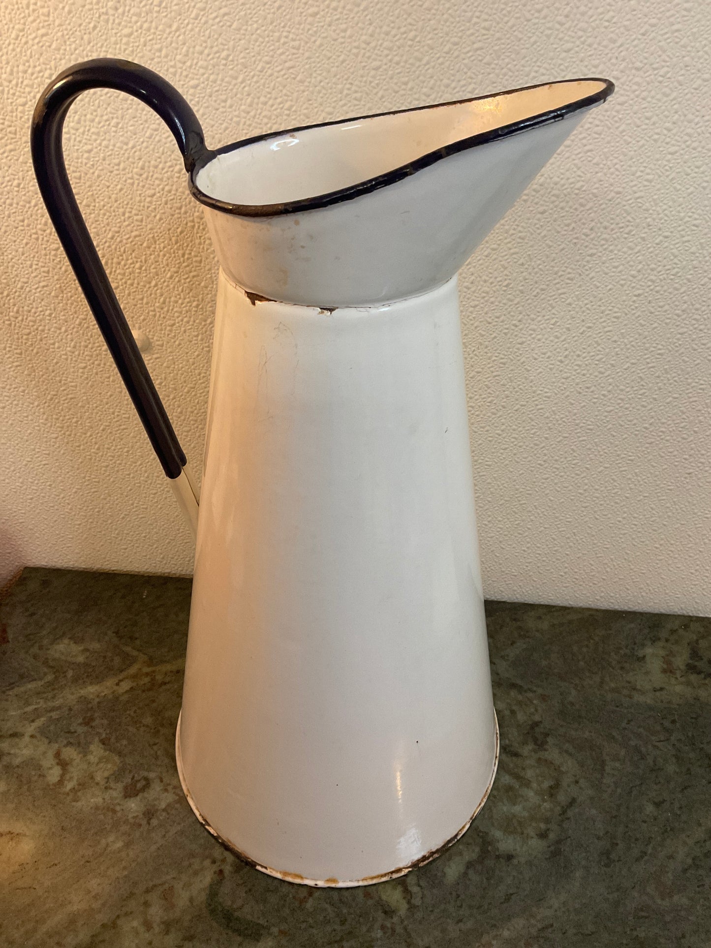 French Enamel Water Pitcher