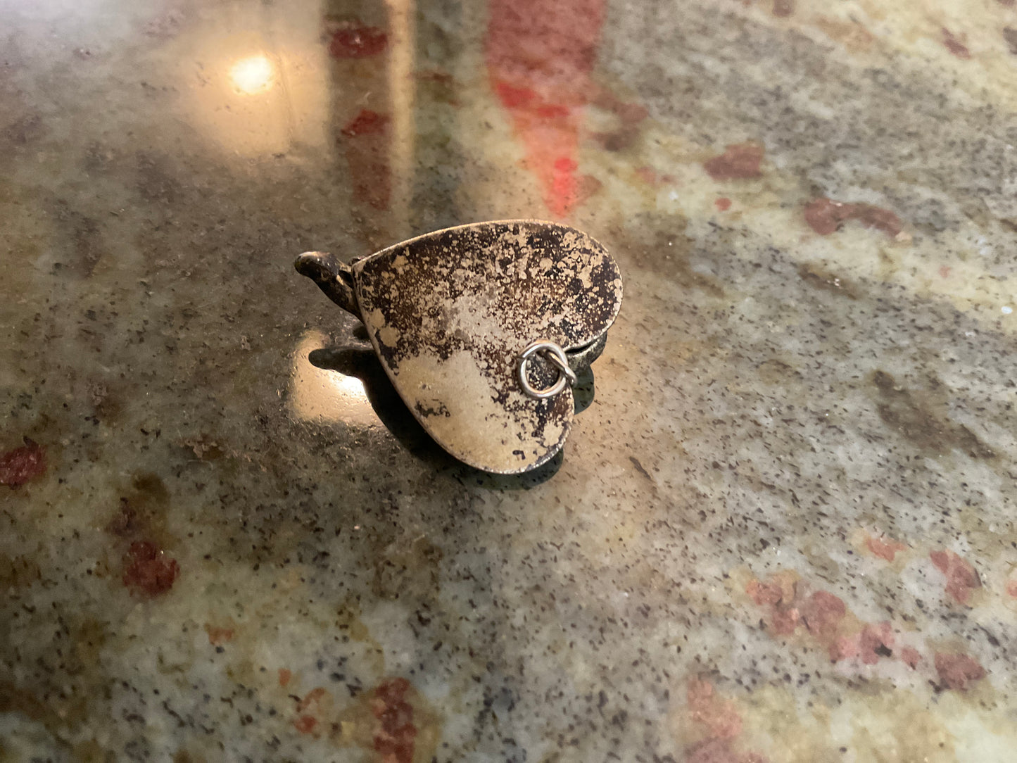 Enameled Heart/Cupid Charm/Pendant