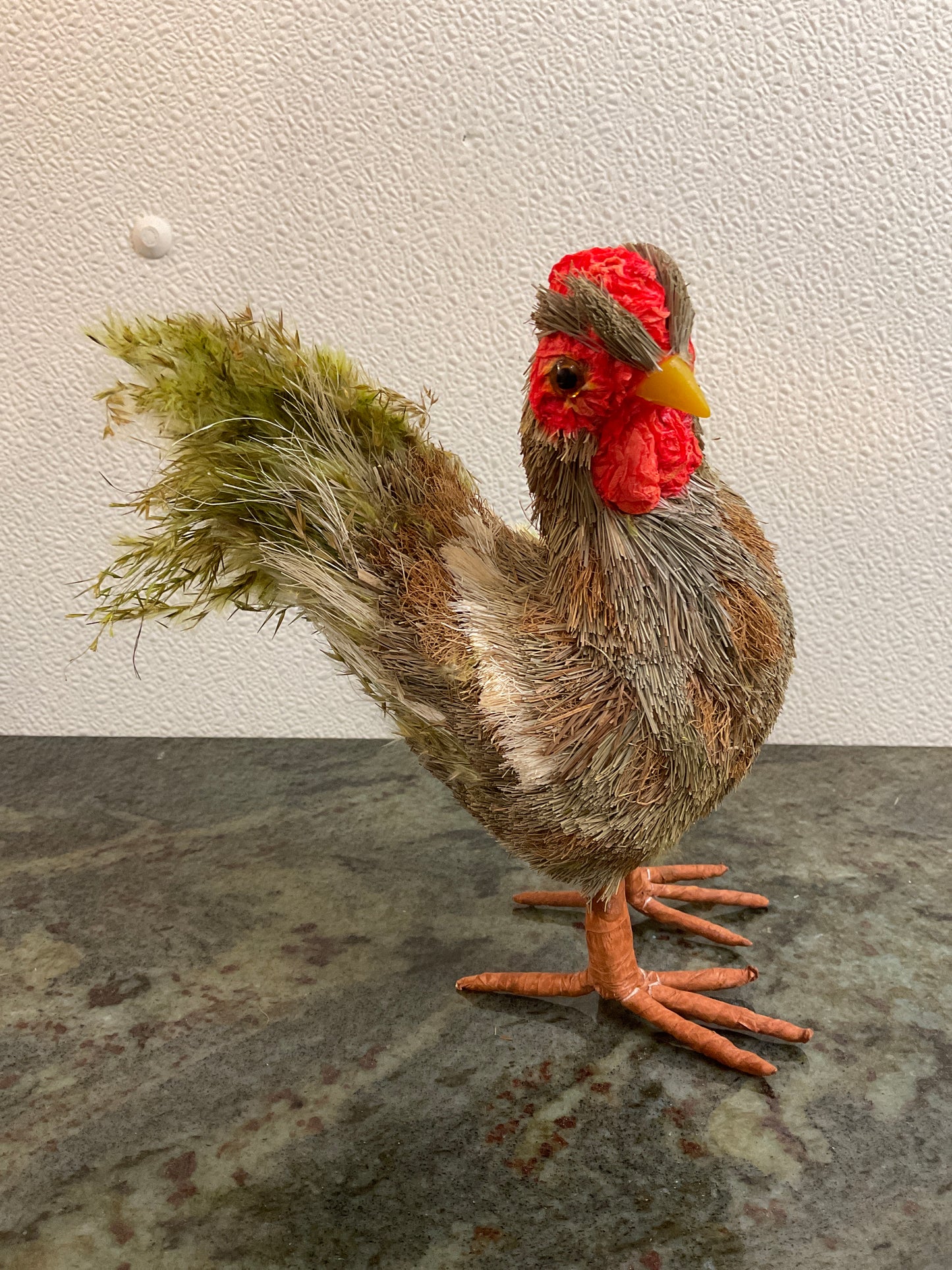 Vintage Faux Rooster made w/straw