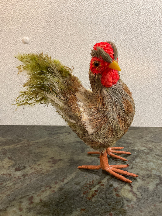 Vintage Faux Rooster made w/straw