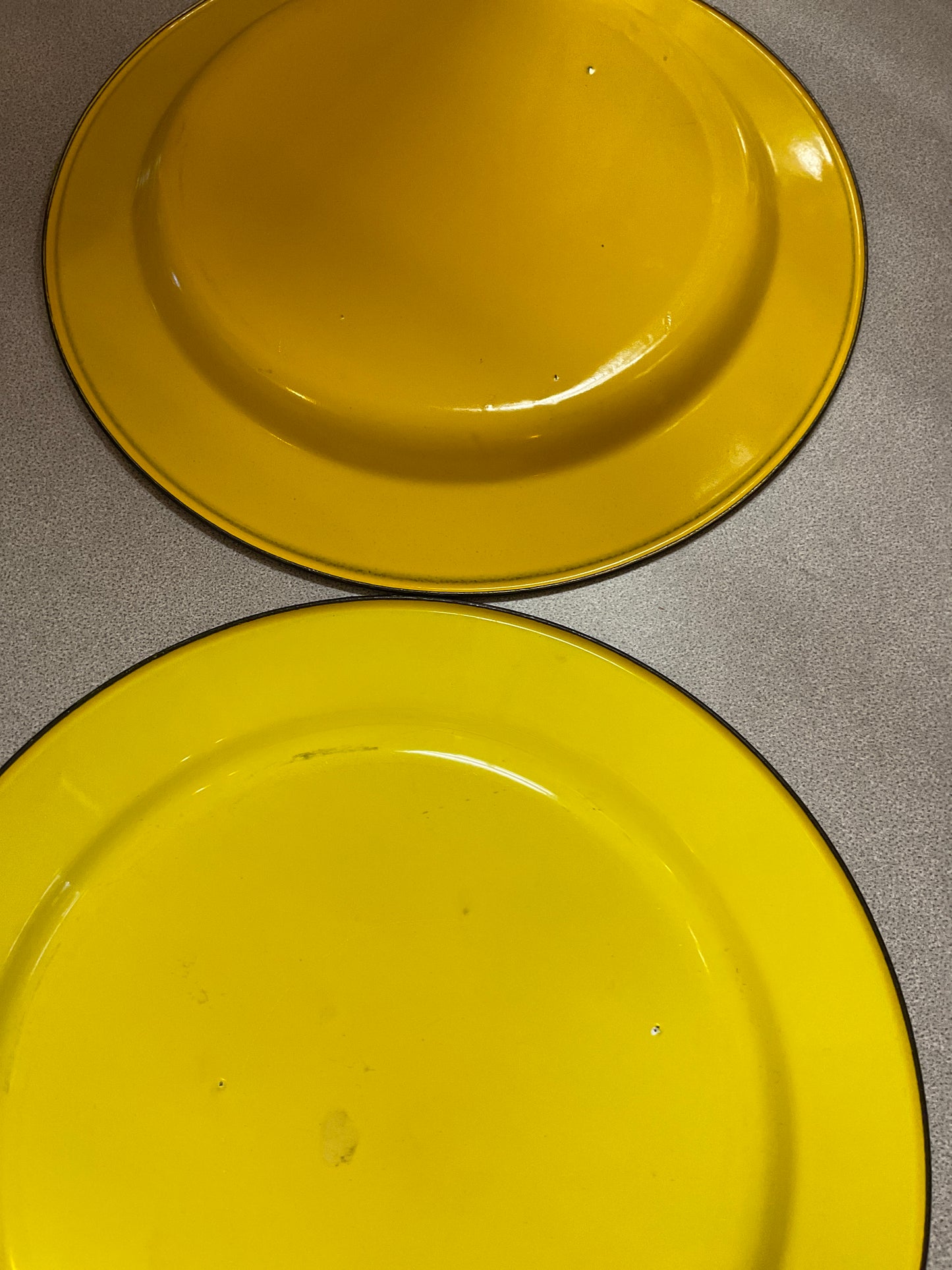 Vintage Enameled Dinner Plates ( Set of 2)