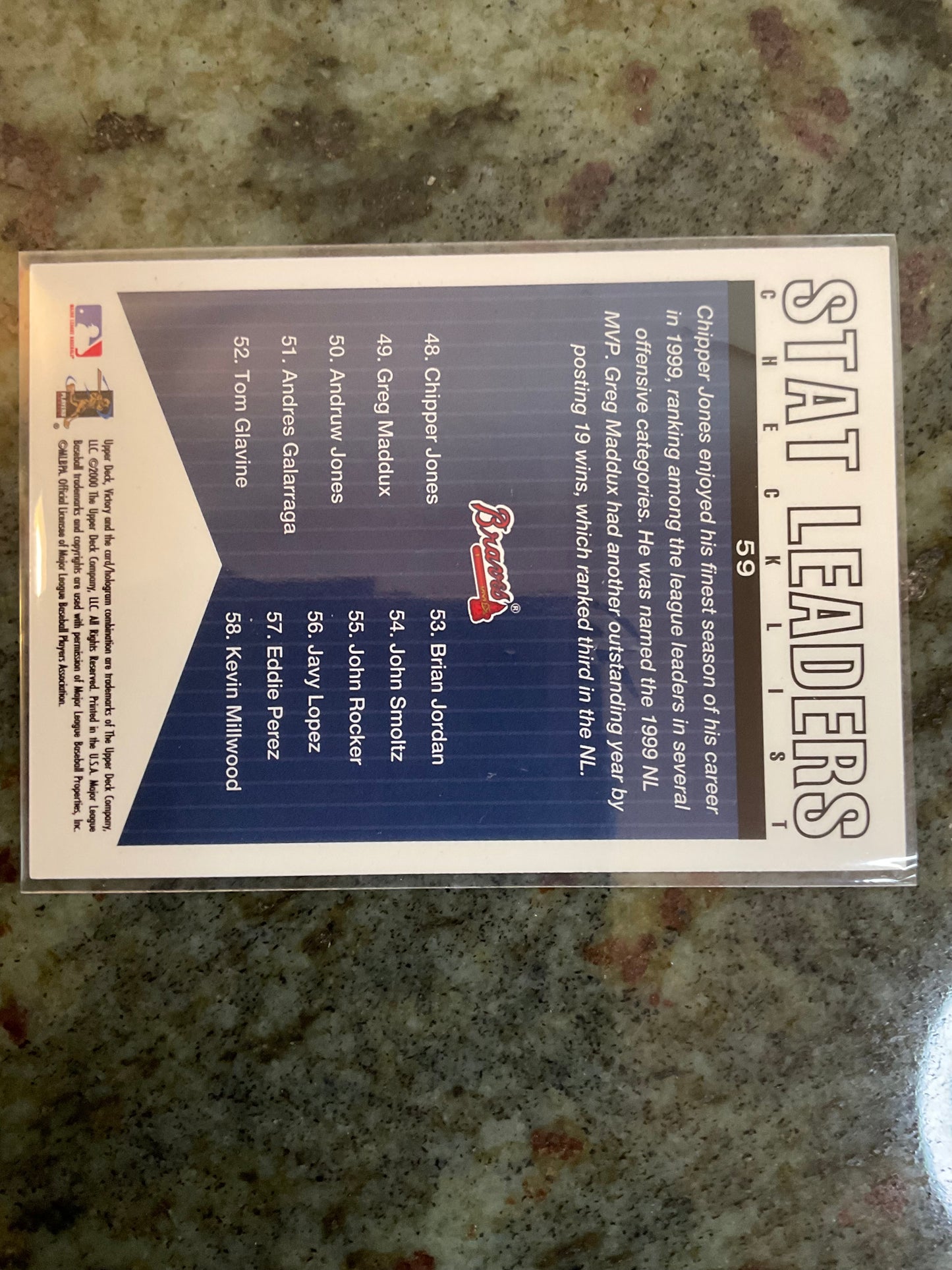 Atlanta Braves Chipper Jones and Greg Maddux￼