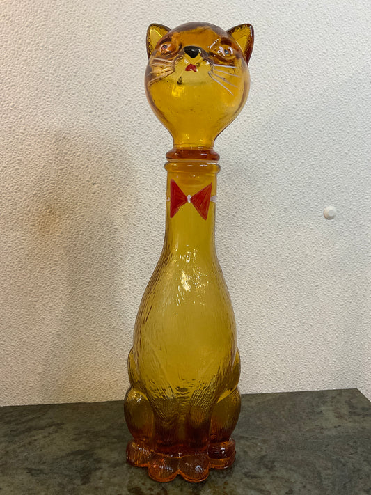 Vintage Empoli Cat Decanter